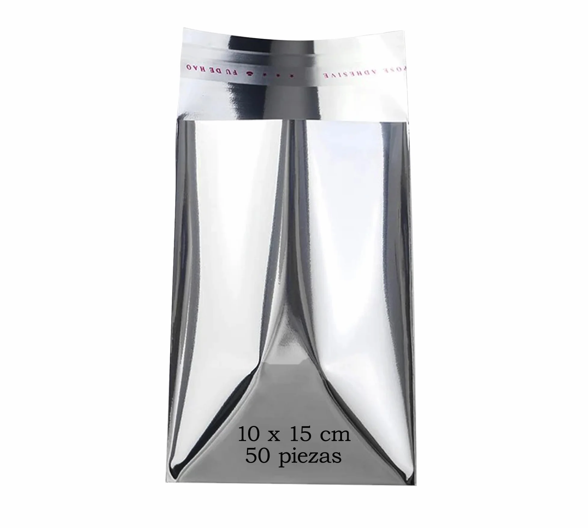 Buste metallizzate argento con chiusura autoadesiva 10x15 cm 50 pezzi per regalo ufficio inviti nozze