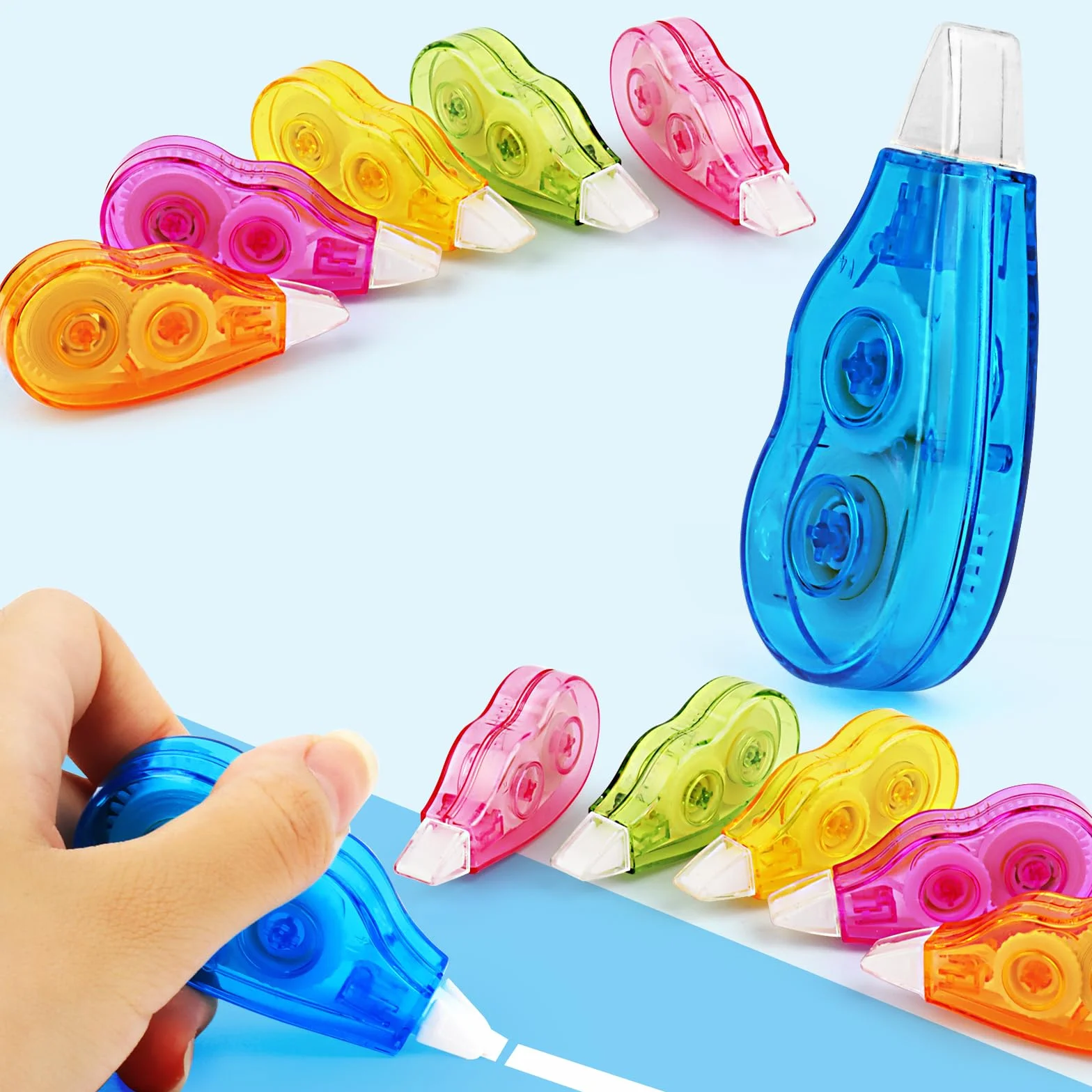 Bianchetto a Nastro 12 Pezzi Mini Pocket Correttore a Nastro per Cancellare