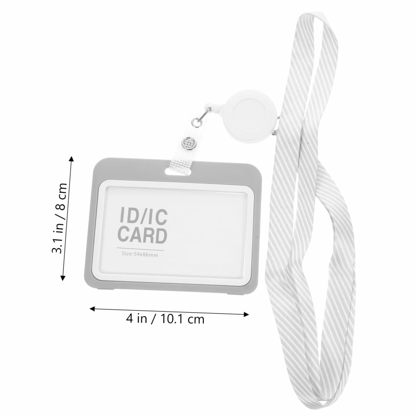 Porta Badge Set 10 Pezzi in Plastico con Cordino Estensibile, Protezione Carte da Lavoro e Tessere, Facile da Trasportare per Studenti e Insegnanti