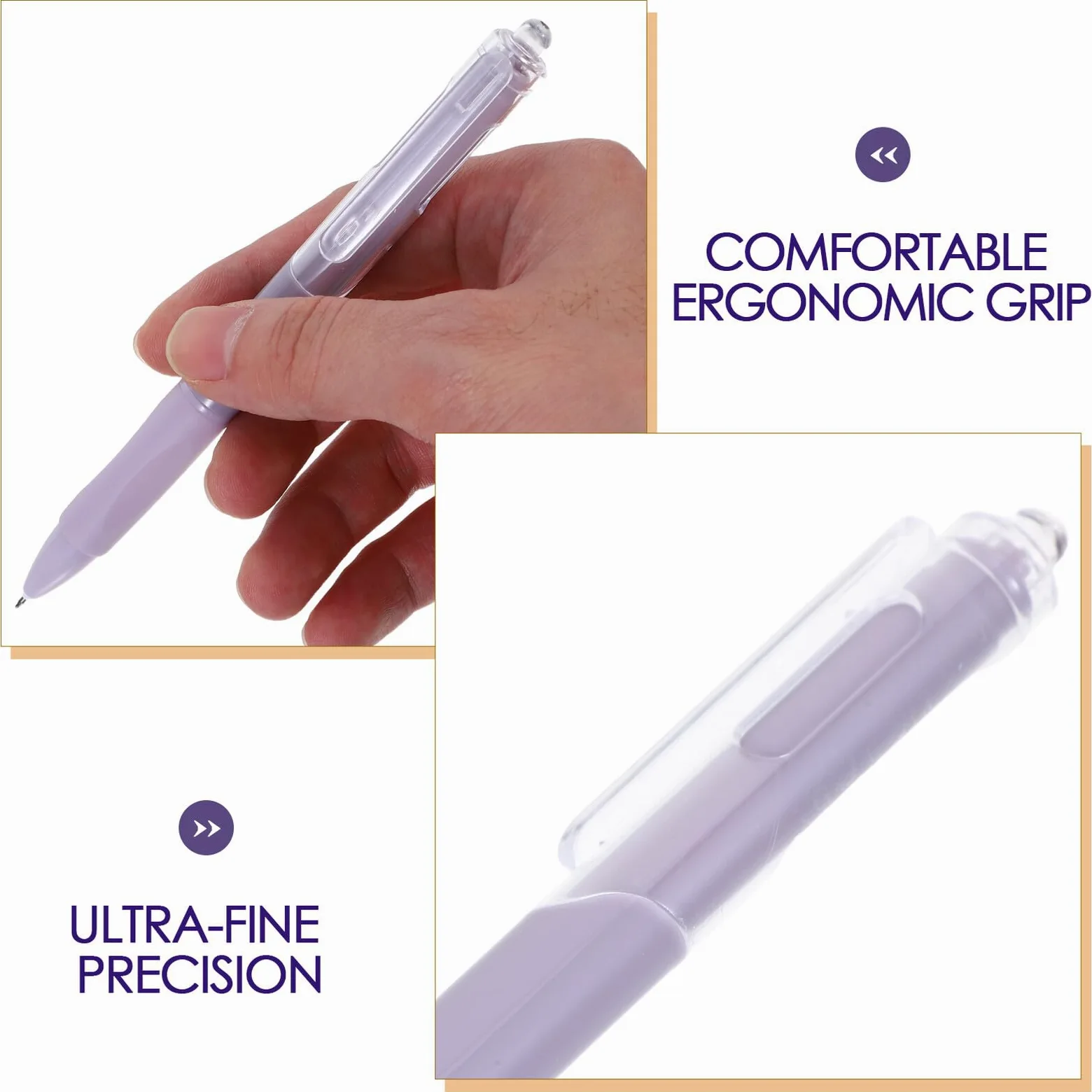 Set 50 Penne Gel Nere Retrattili a Punta Fine Penne Compatte Leggere Clip Robusta per Ufficio Scuola e Uso Quotidiano per Scrittura Precisa e Asciugatura Rapida