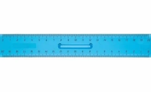 Righello Doppio Decimetro in Plastica PVC 20cm con Manico