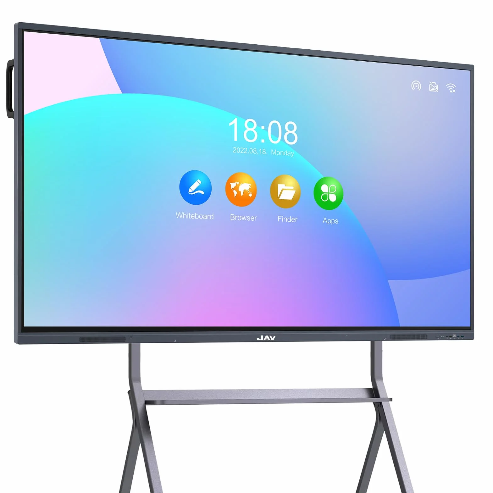 JAV Lavagna Bianca Intelligente 55 Pollici Smart Board 4K UHD Touchscreen All-in-one Lavagna Interattive Digitale con Doppio Sistema per Ufficio, Aula (Staffa Parete Inclusa)