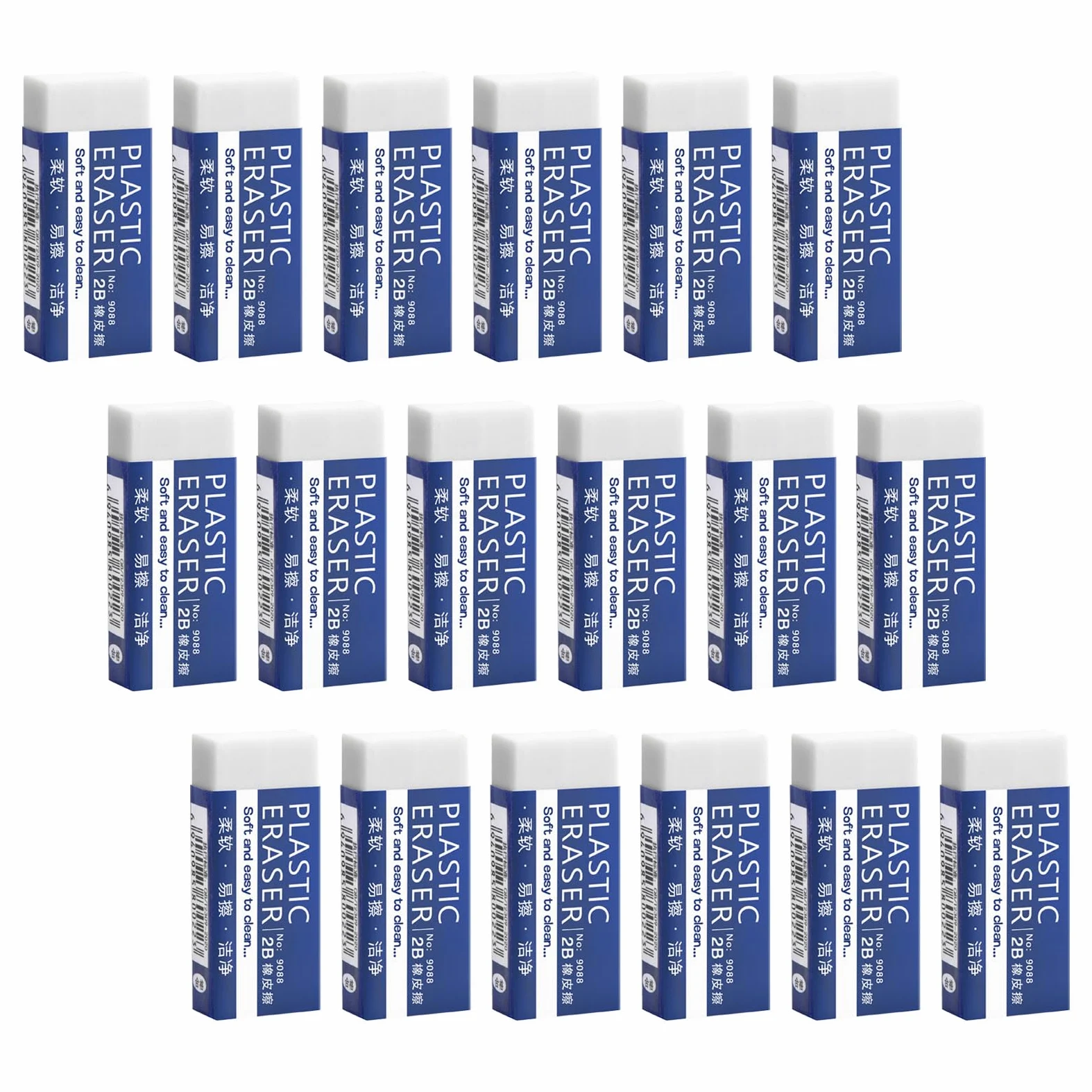 Gomme da Cancellare Bianche 90 Pezzi Tpr per Matite | Decorazioni Scuola, Pulizia Precisa dei Segni, Texture Morbida e Resistente alle Crepe