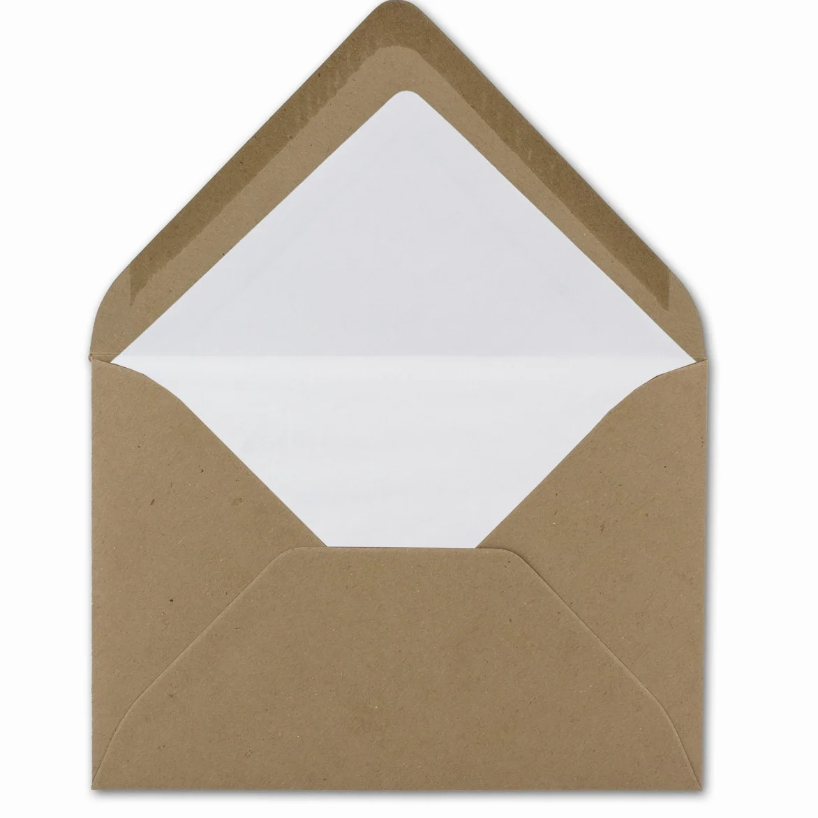 500 buste per lettere in carta kraft riciclata, formato DIN C6, colore: marrone sabbia, con fodera in carta velina bianca, incollaggio a umido, senza finestra, 114 x 162 mm, serie UmWelt