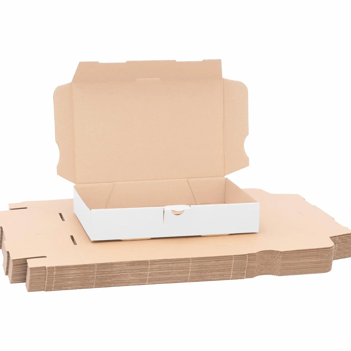 verpacking scatole postali piatte 24 x 16 x 4,5 cm A5 MB 3 bianco - Spedizione Postale scatole cartone scatole cartone con coperchio 25 pezzi