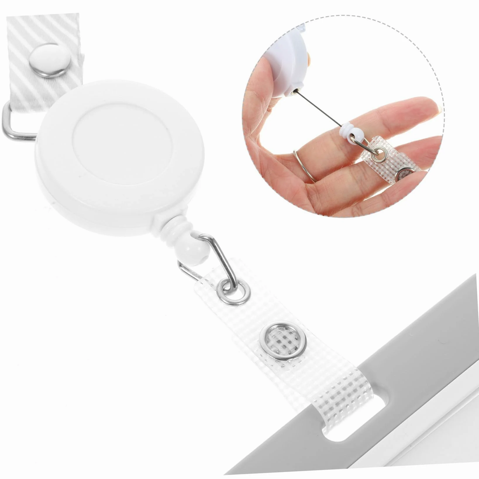 Porta Badge Set 10 Pezzi in Plastico con Cordino Estensibile, Protezione Carte da Lavoro e Tessere, Facile da Trasportare per Studenti e Insegnanti