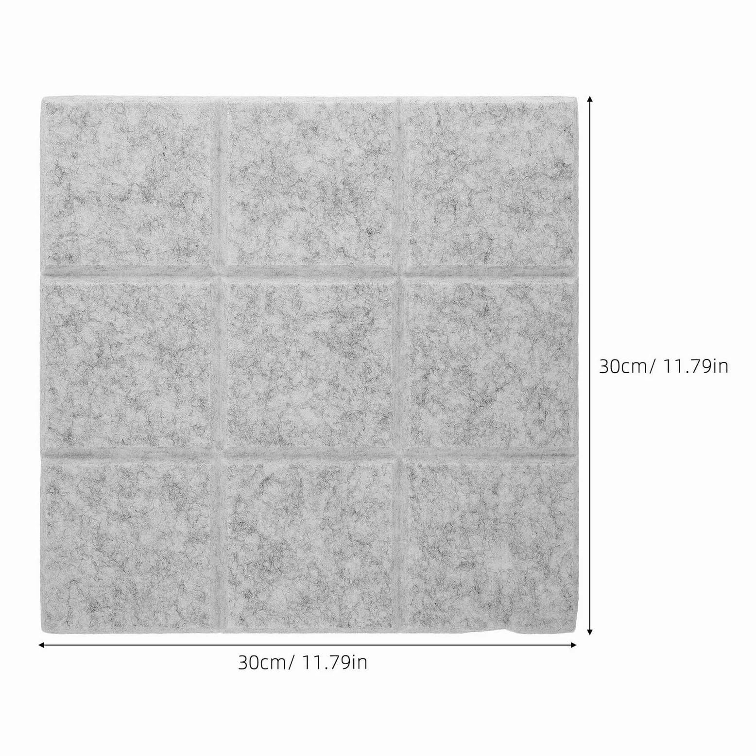 COHEALI 12 Pannelli Bacheca in Feltro Autoadesiva 30x30cm Grigio Chiaro Set da 12 Piastrelle per Bacheche da Ufficio e Casa Assorbimento Acustico per Organizzazione e Decorazione