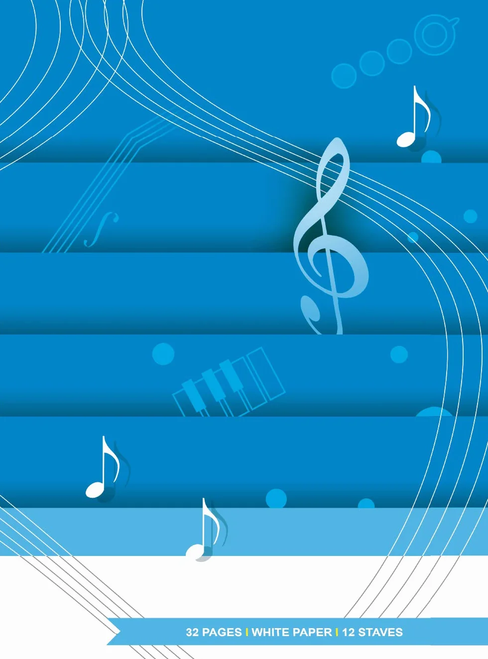 Quaderno di Musica 12 Righi 32 Pagine Carta Bianca per Scrivere Spartiti Musicali