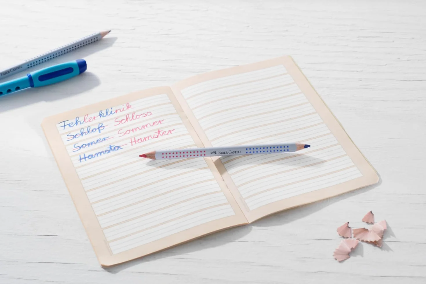 Faber-Castell Matite colorate Jumbo Grip 6 pezzi rosso blu