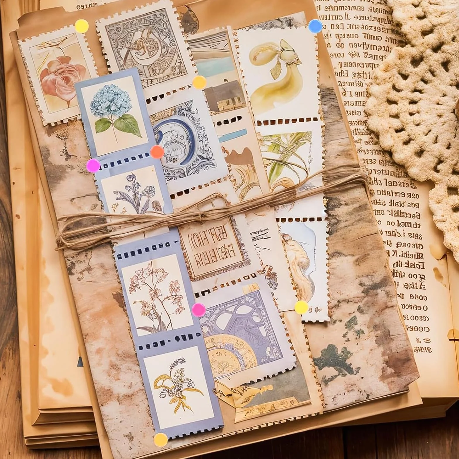 400 szt. Małe Fermacampioni Testa Rotonda, Kolorowe Puntine Chiodini do Scrapbooking i Kartek DIY