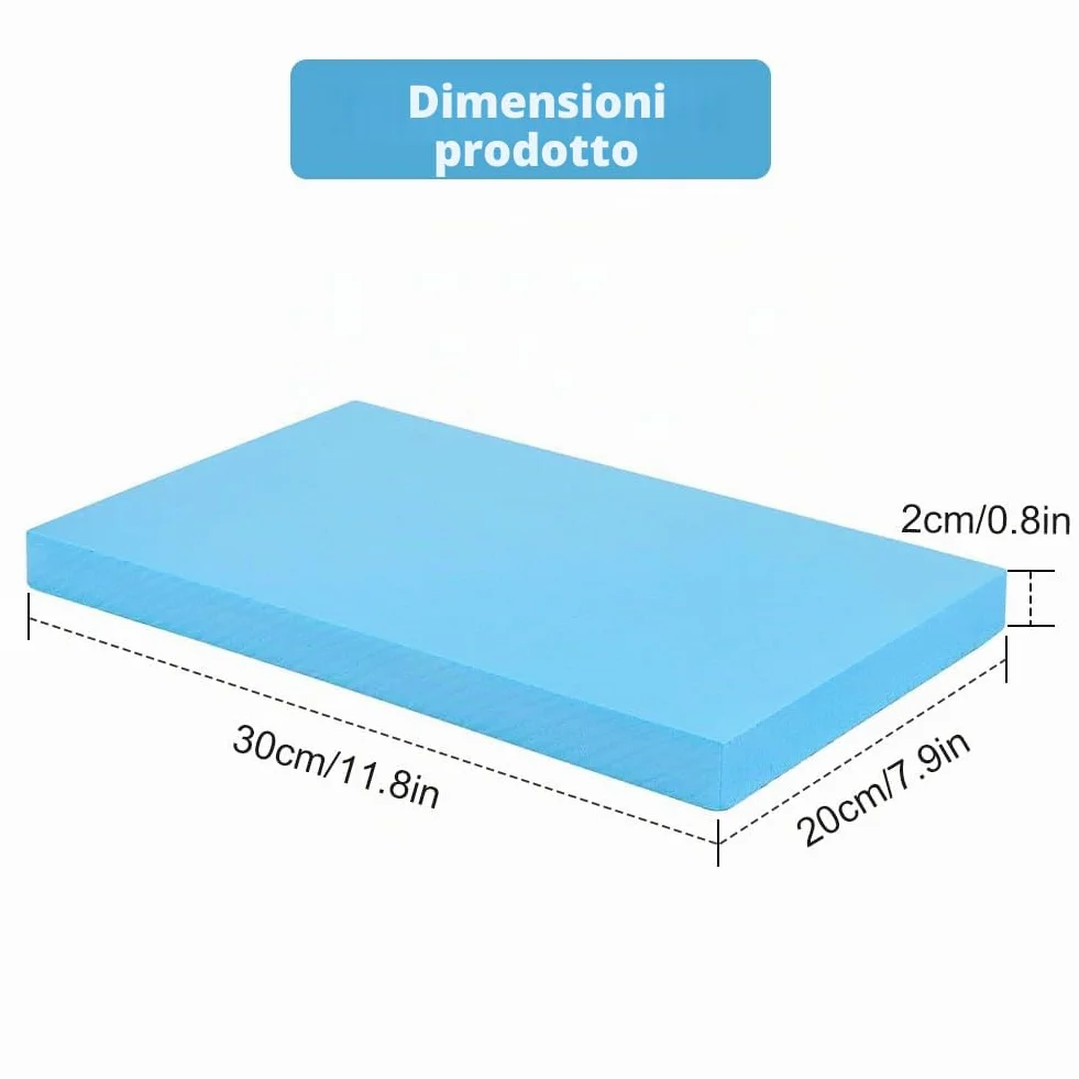 FARYODI - Set di 6 lastre in polistirene rigido - Rettangoli - Blu - Lastra di polistirene rigido - Fatta a mano - Per la modellazione di paesaggi (30 x 20 x 2 cm)