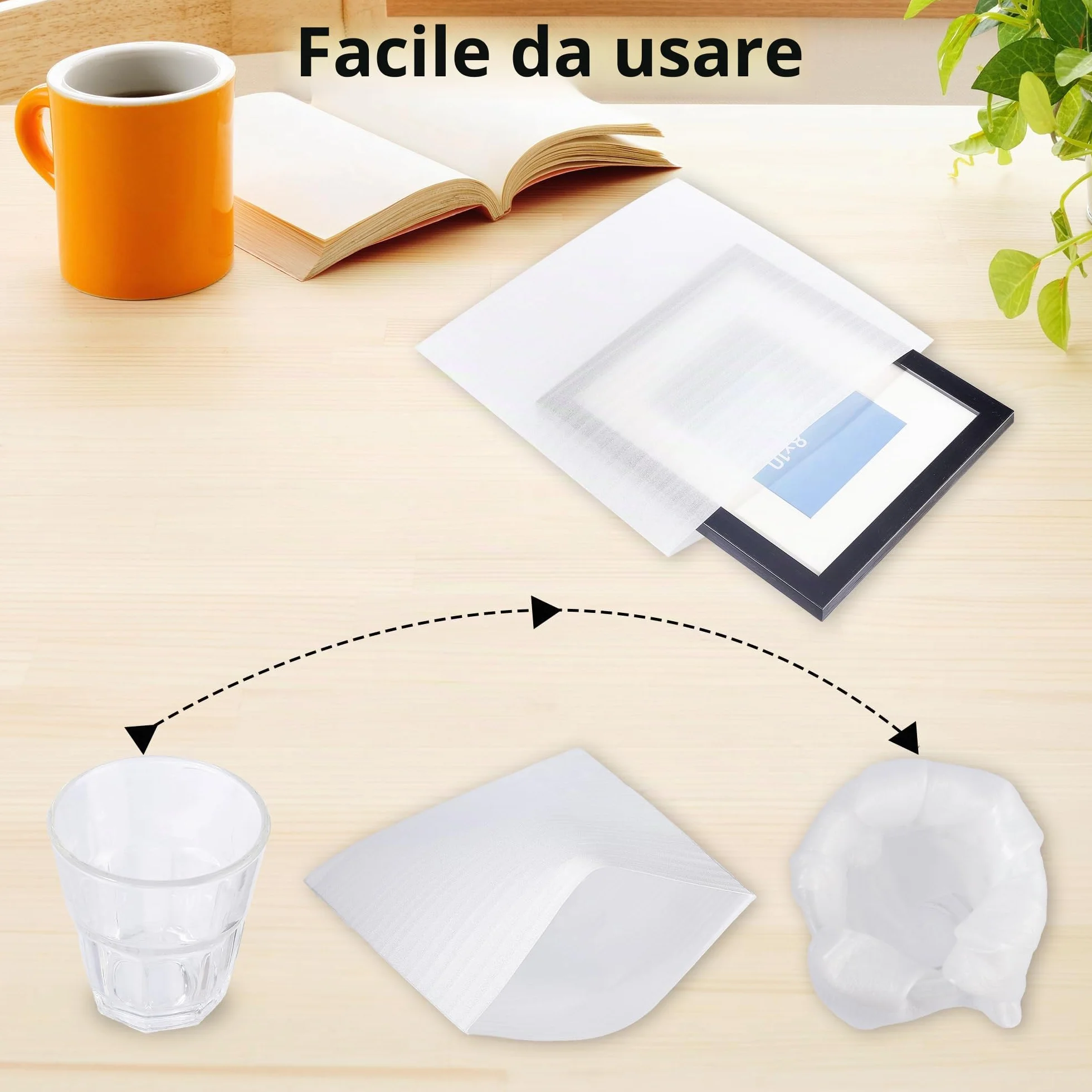 Pezzi Pluriball Imballaggio Fogli Poliuretano Espanso 30 x 30 cm per Spedizioni Trasloco Protezione Fragile