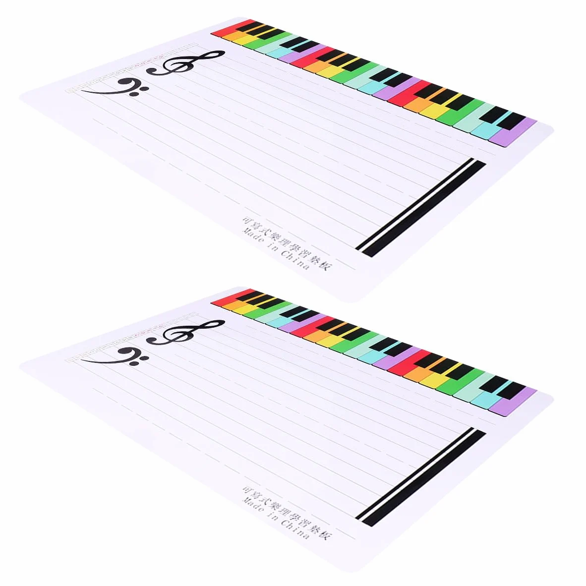 LALAFINA Lavagna Magnetica Cancellabile a 5 Linee Per Spartito 2 Pannelli Lavagna Per Insegnamento e Pratica Musicale Per Scrittura Note