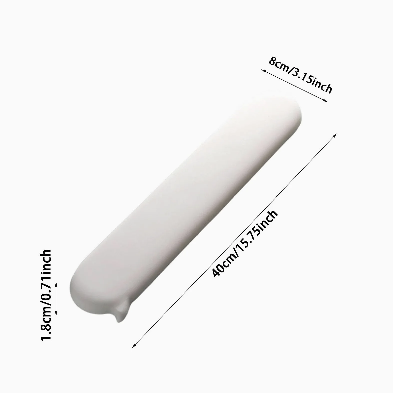 Cuscino poggiapolsi per tastiera, regalo, ergonomico, morbido, per scrivania, computer, poggiapolsi per ufficio e casa, Bianco