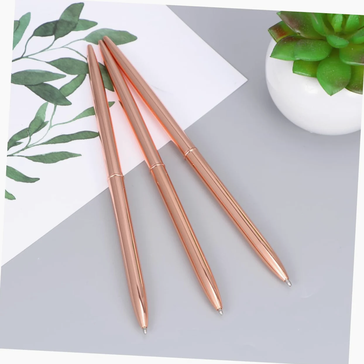 18pezzi Penne Sfera Metallo Con Doppia Testa Rotante Elegante Leggero Con Inchiostro Blu Per Ufficio Scuola e Uso Quotidiano Rosa