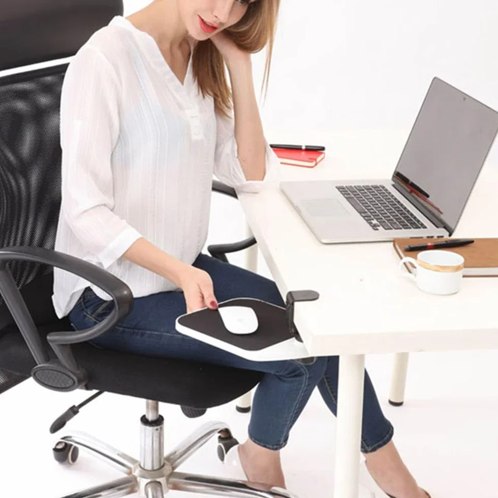 Vassoio Per Mouse Morsetto Sotto La Scrivania, Piattaforma Del Mouse Con Morsetto Estraibile Ergonomico Vassoio Per Mouse Estendibile Estraibile