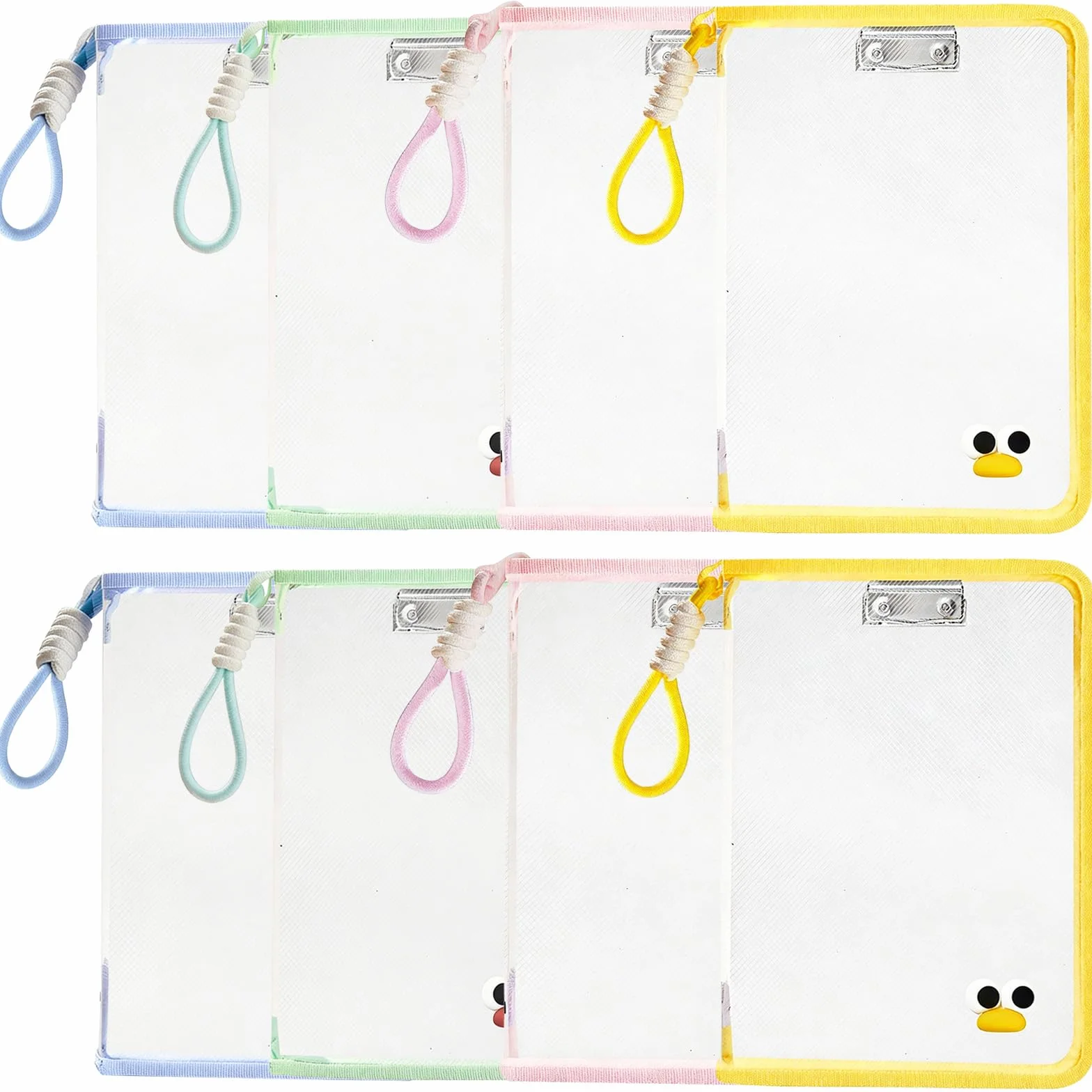 8 sacchetti trasparenti con cerniera, formato A4, 33 x 23,1 x 5,1 cm, con 8 colori, organizer trasparenti per borse da lettura, scuola, ufficio, casa