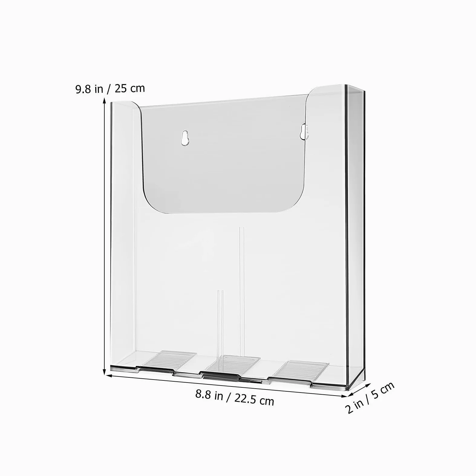 4 Pezzi Porta Brochure da Parete A4 in Espositore Minimale | Scuola e Casa, Robusto, Anti Deformazione, Facile Installazione