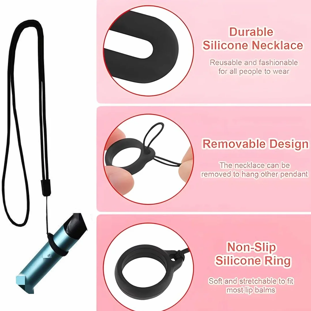 Porta Sigaretta da Collo in Silicone 5 Pezzi Cordino Appeso Accessori Elettronica