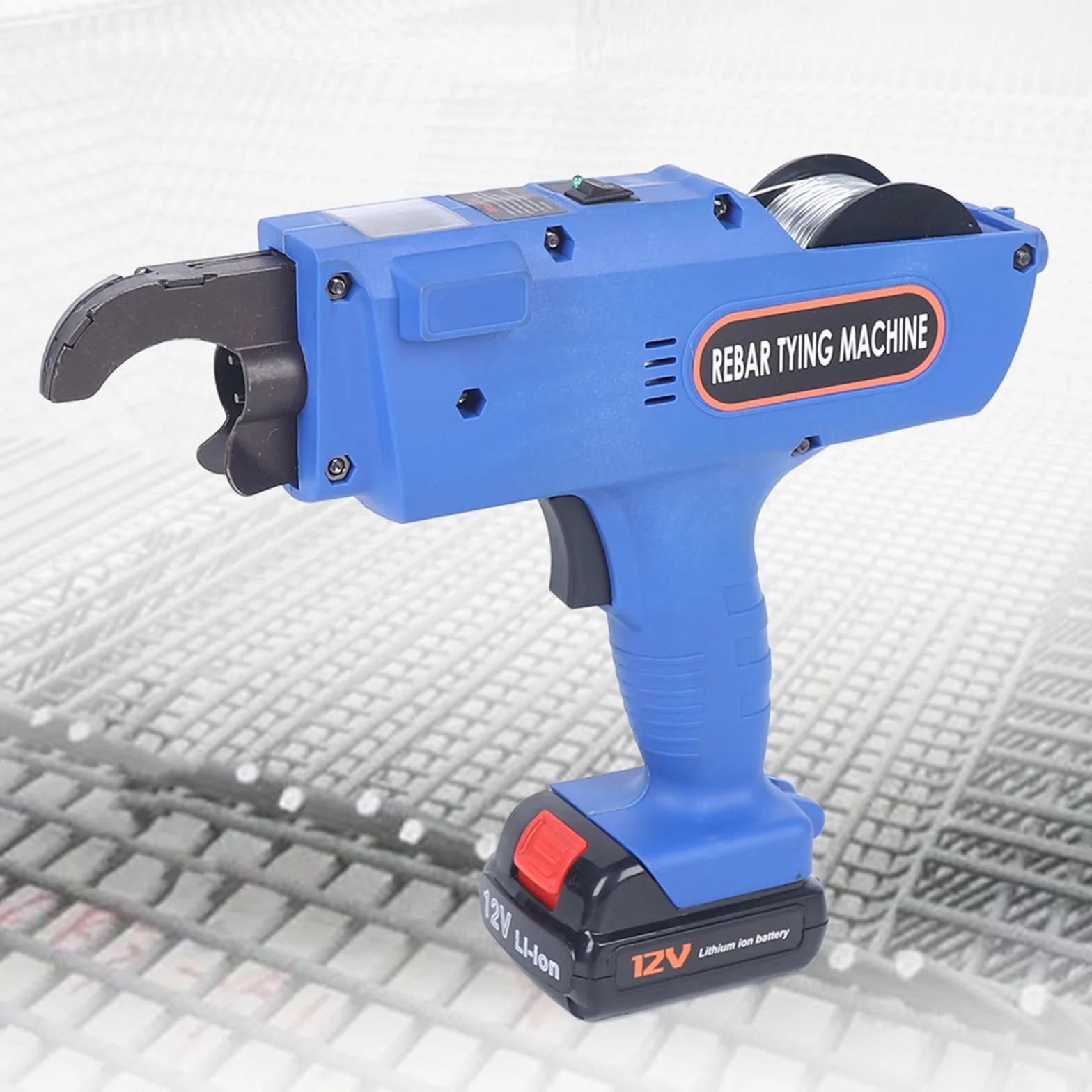 Rilegatrice automatica Legatrice in filo di acciaio Batteria Set elettrico con caricatore Filo di rilegatura Raccoglitore rinforzato Legatore di calcestruzzo rinforzato per macchina