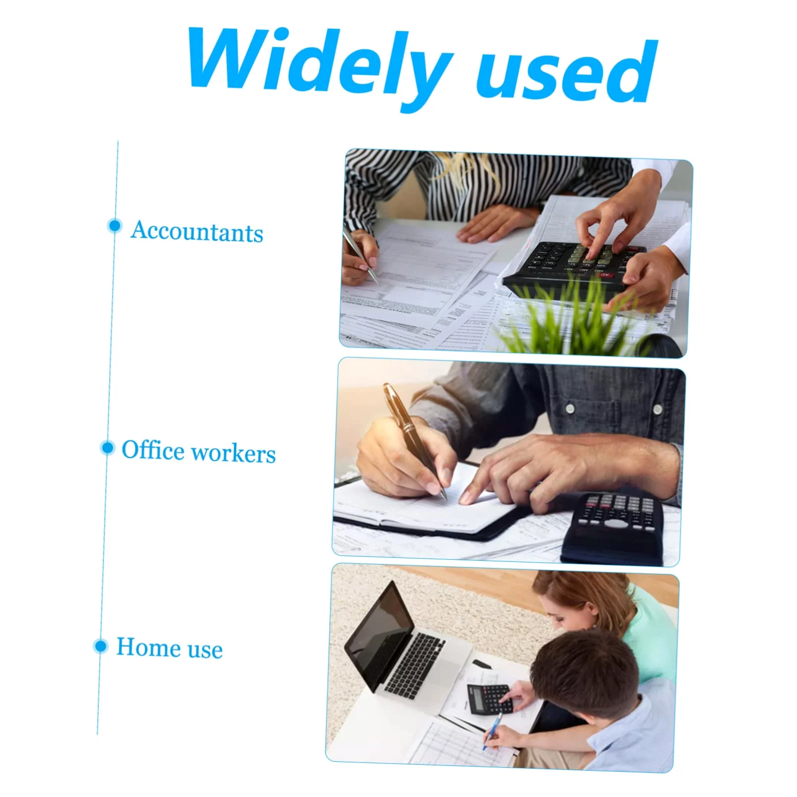 Calcolatrice da Ufficio a 12 Cifre Grande Display Lcd, Leggera e Pratica, Pulsanti Rimovibili, per Scuola e Ufficio, Verde
