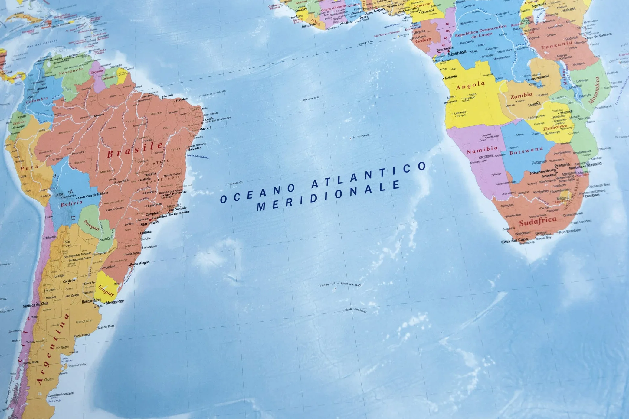 GeoMetro Mappa del mondo in italiano 140 x 100 cm plastificata scrivibile e cancellabile