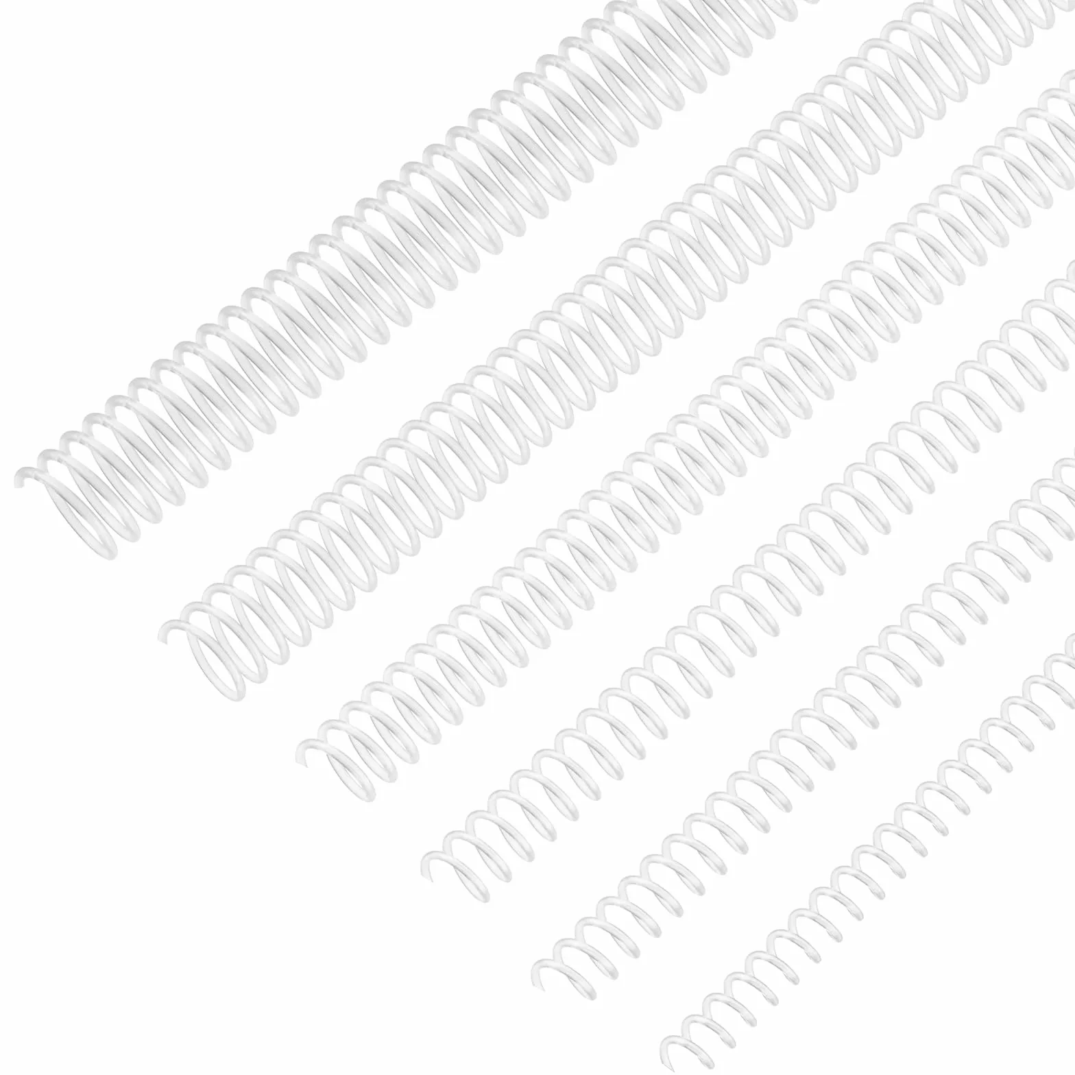 Confezione da 120 bobine di rilegatura a spirale in plastica, kit di rilegatura a spirale multiformato, dorsi rilegatrici dorsi per rilegatura, pettini, passo 4:1, 1/4 5/16 3/8 1/2 5/8 3/4 pollici