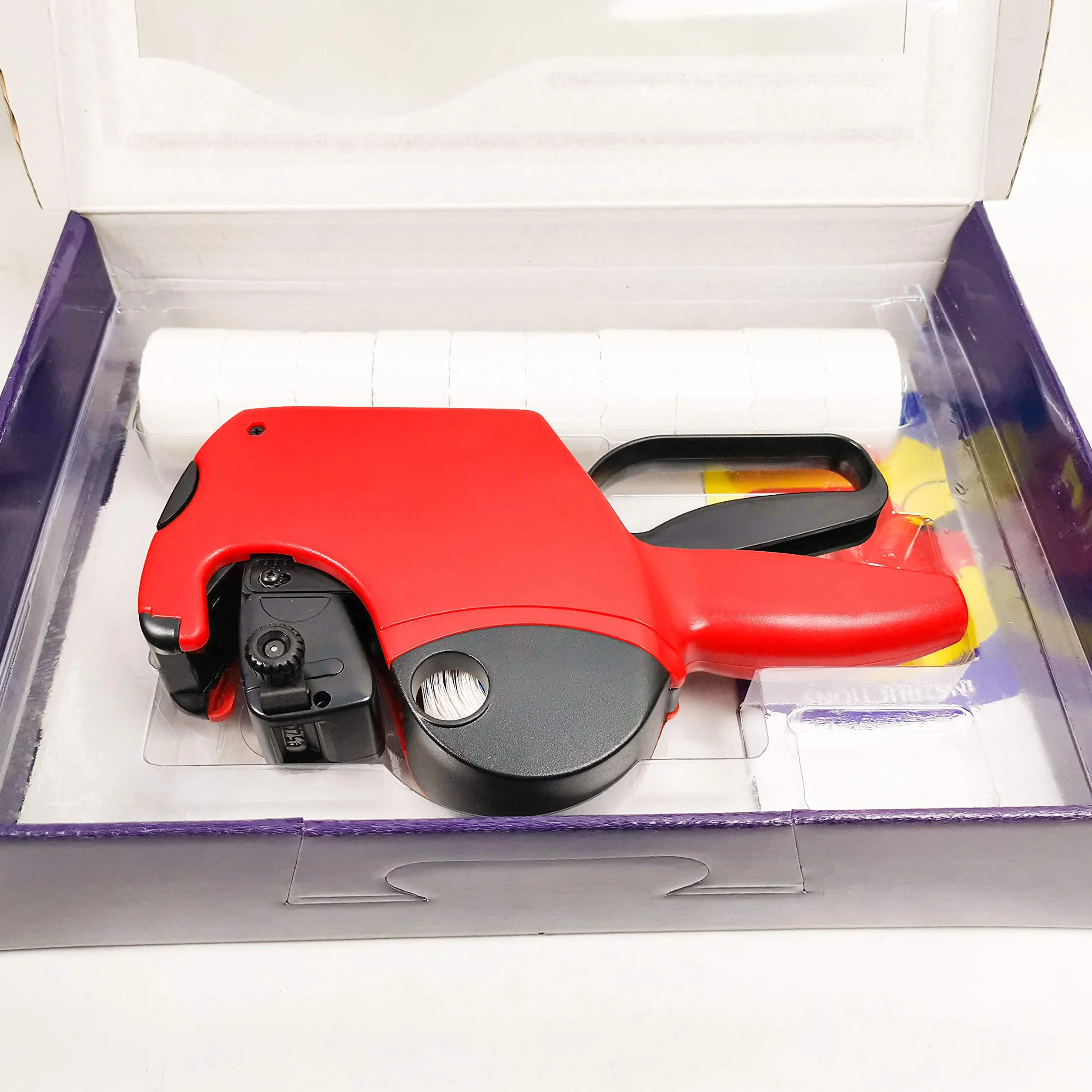 KIT PREZZATRICE JOLLY C6 + 4 ROTOLI ETICHETTE + TAMPONE ETICHETTATRICE BLU