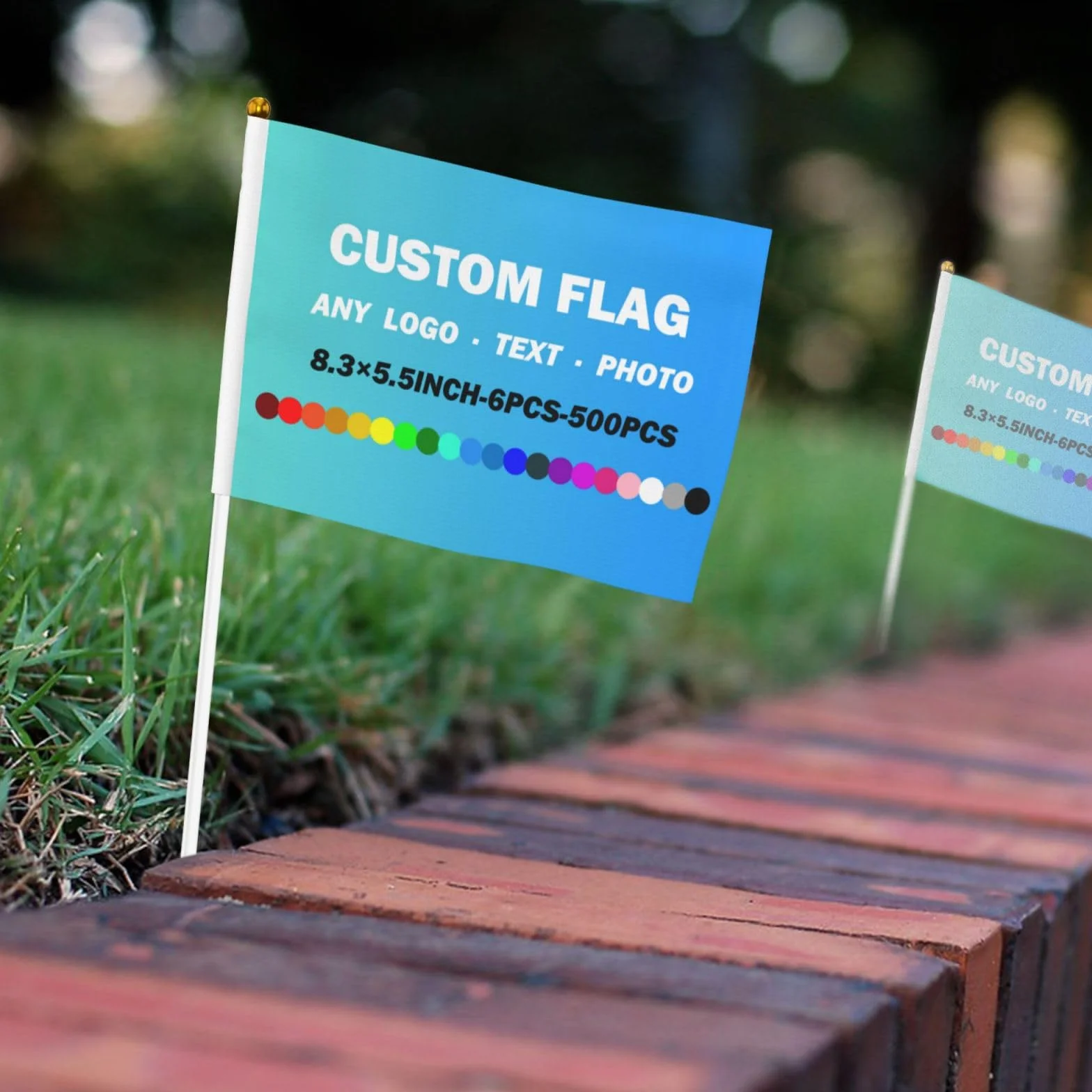 Personalizowane bandierine portatili z astą 10 sztuk