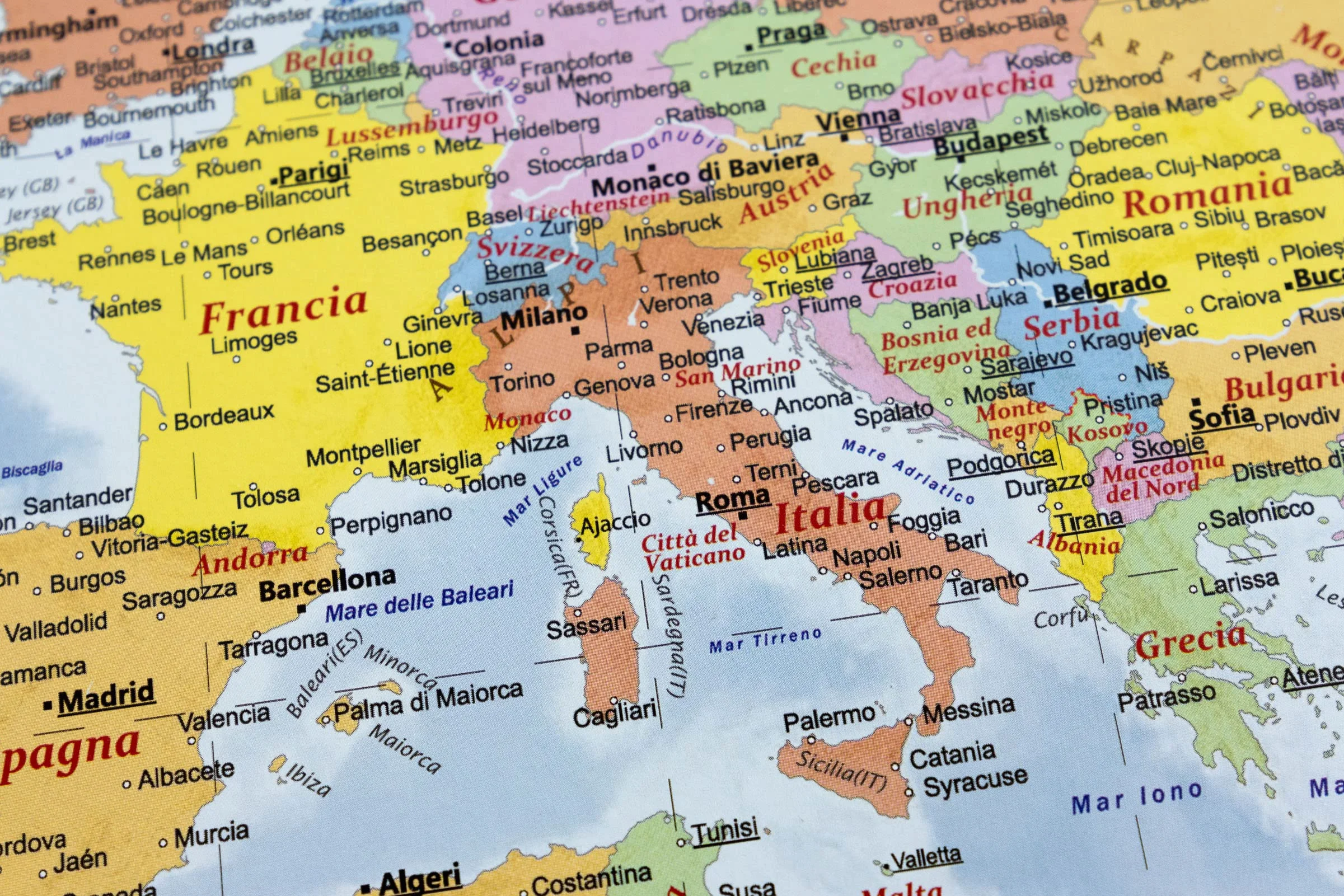 GeoMetro Mappa del mondo in italiano 140 x 100 cm plastificata scrivibile e cancellabile