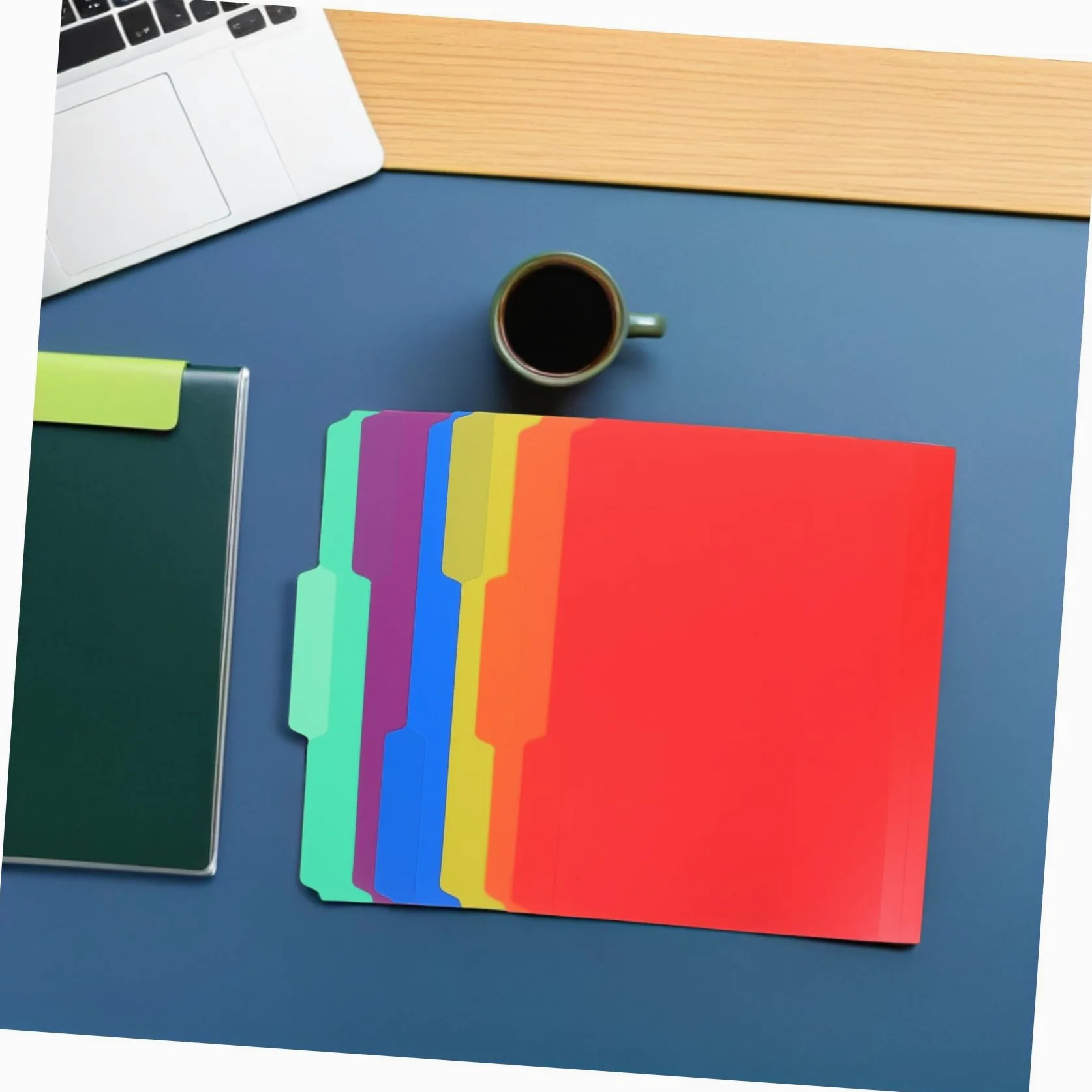 Alasum 36 Pezzi Cartellina di Carta Plastica con 1/3 Cut con Linguette, Organizer Ufficio Documenti per Gestione Progetti e Archiviazione Efficiente Risparmio Spazio