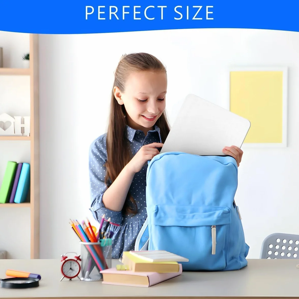 10 Confezione Piccola Lavagna Bianca Cancellabile a Secco 30x21cm - Mini Lavagna Bifacciale per Studenti, Ufficio, Cucina