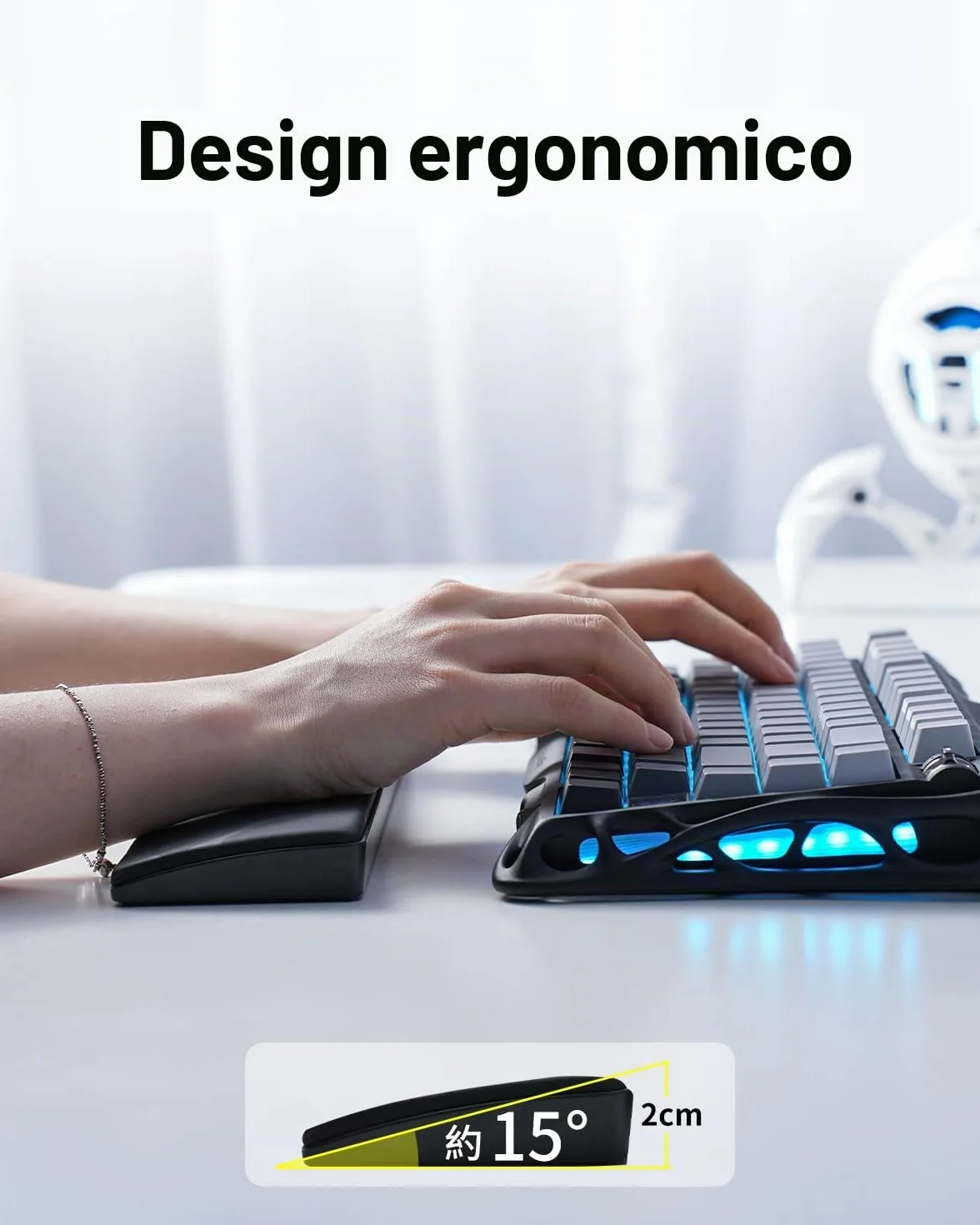 GravaStar Supporto per tastiera nero