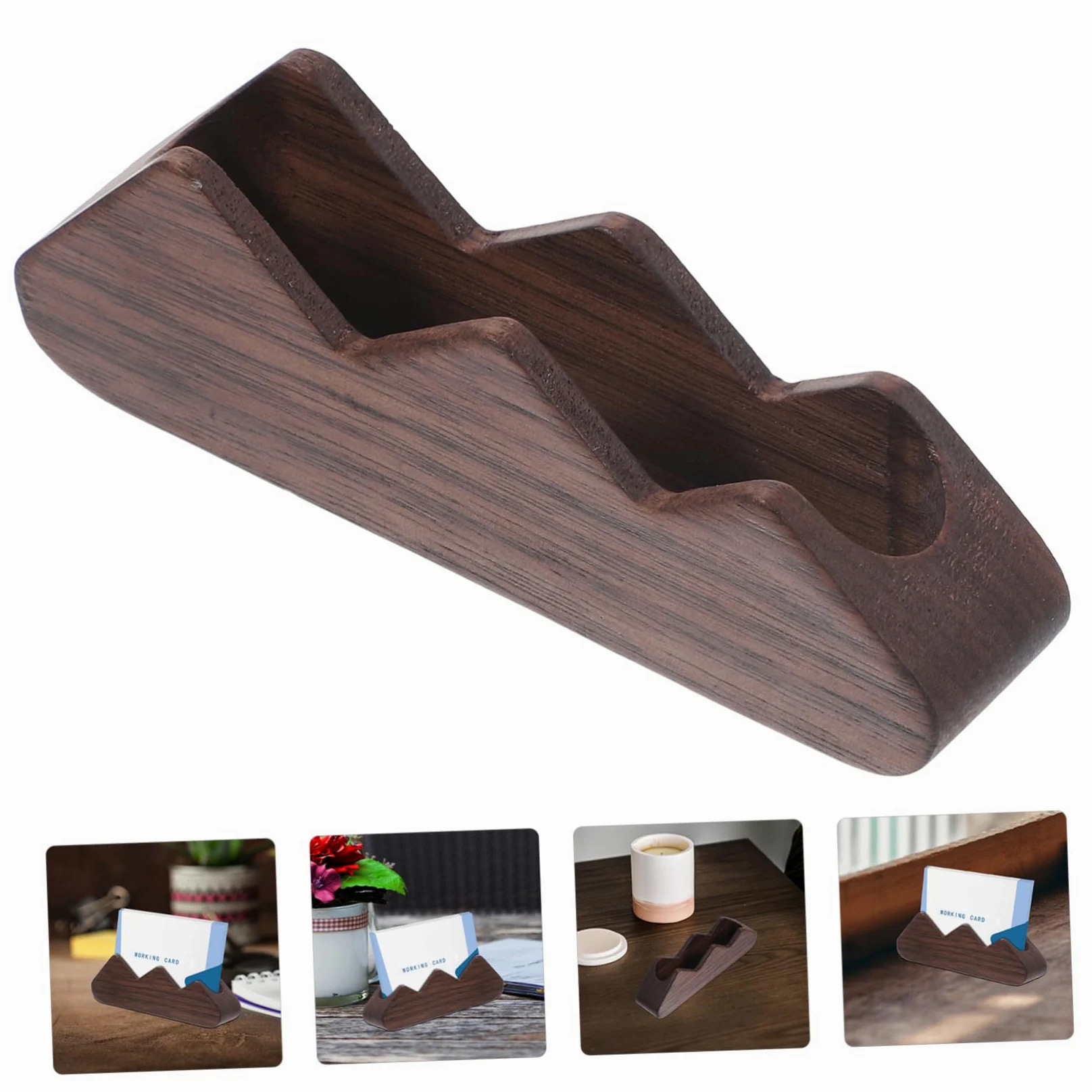 Uonlytech 5 Pezzi Biglietti Visita Organizer Scrivania Compatto per Ufficio Display Elegantper Carte Visita Struttura Resistente e Duratura Design