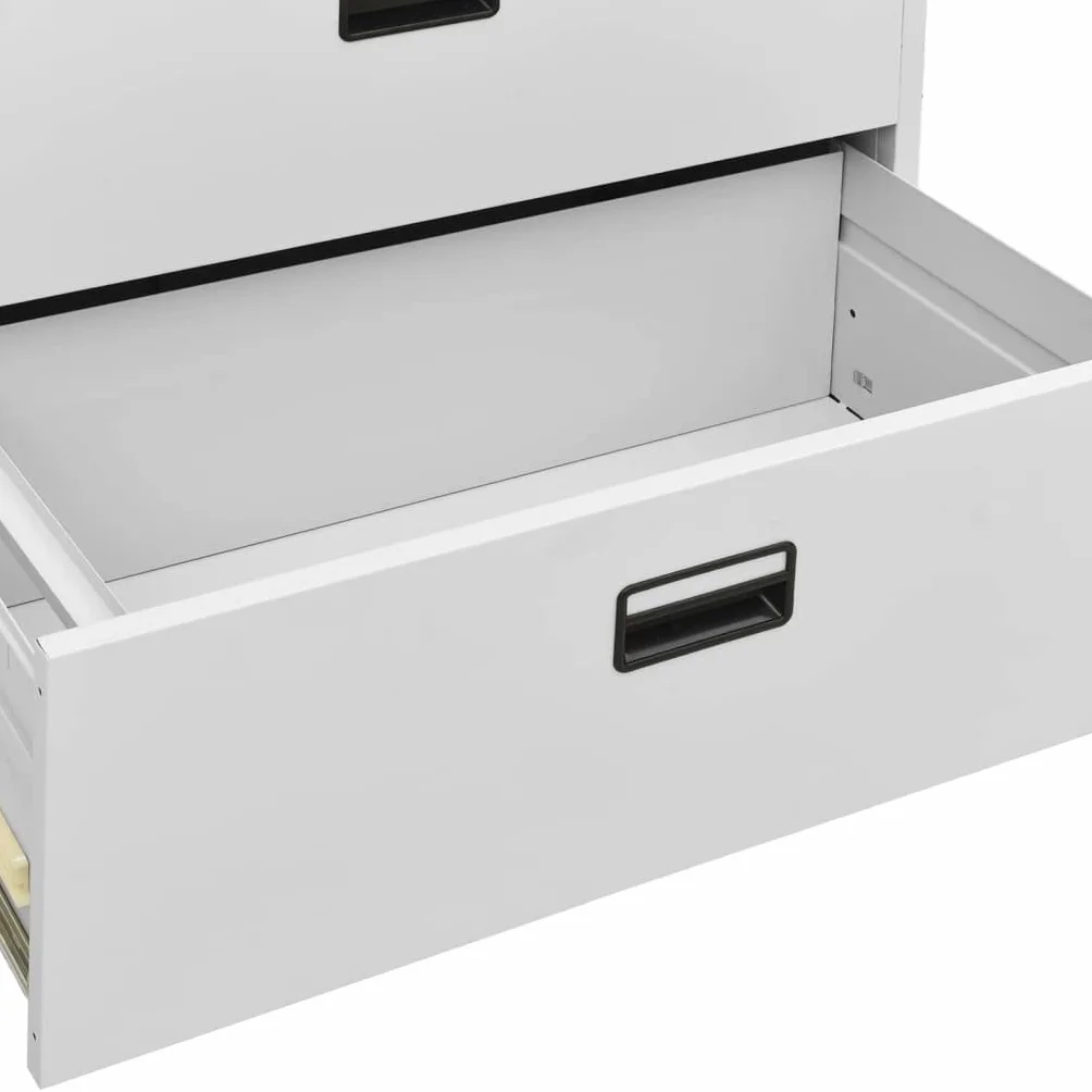 vidaXL Armadio Classificatore Grigio Chiaro 90x46x164 cm in Acciaio