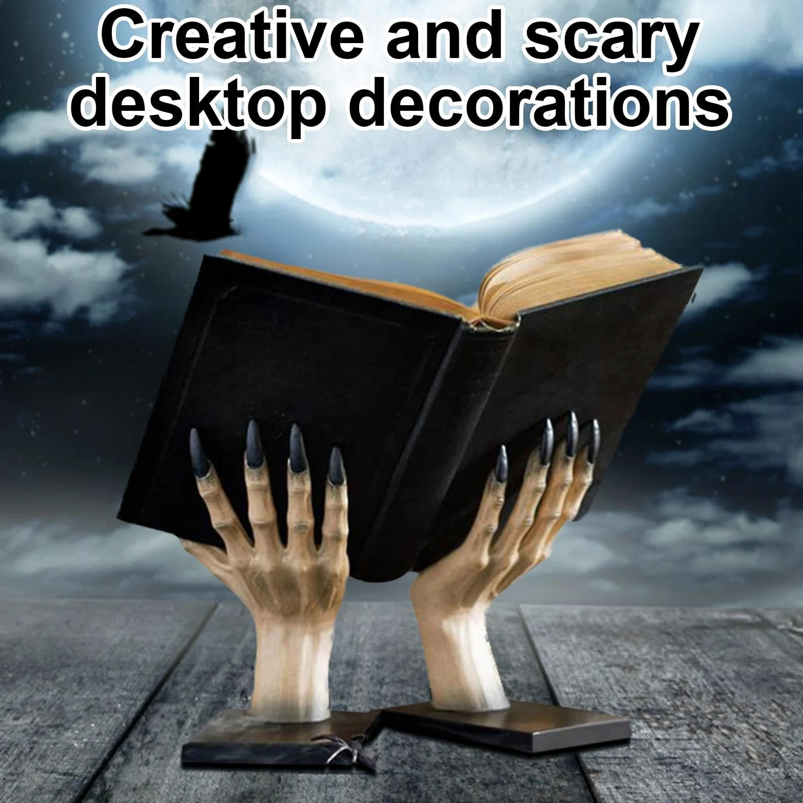 Reggilibri Originali Supporto Mani Di Gotiche In Resina Per Halloween | Porta Libri Mano di Per Studenti Donne Uomini Giovani Casa Biblioteca Scuola Soggiorno Camera Da
