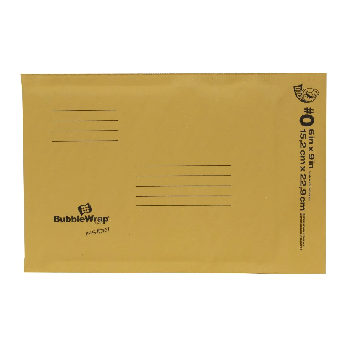 Duck brand Bubble Wrap imbottito Kraft Mailers Confezione da 5 6 x 9 Inches Tan