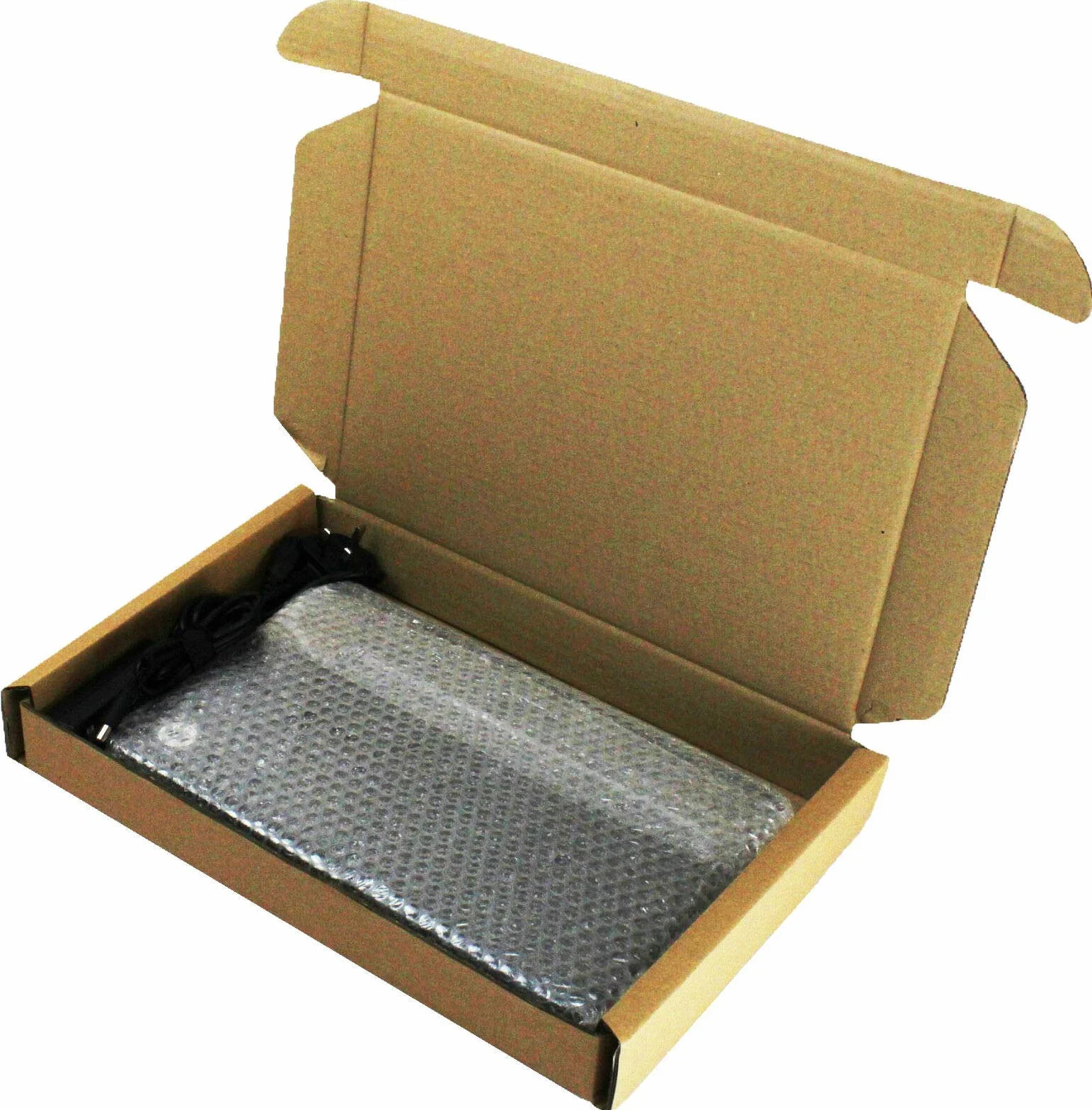 1 x scatola postale per laptop, 47 x 31 x 6 cm, resistente e sicura, con pluriball da 3 m + nastro adesivo per imballaggio