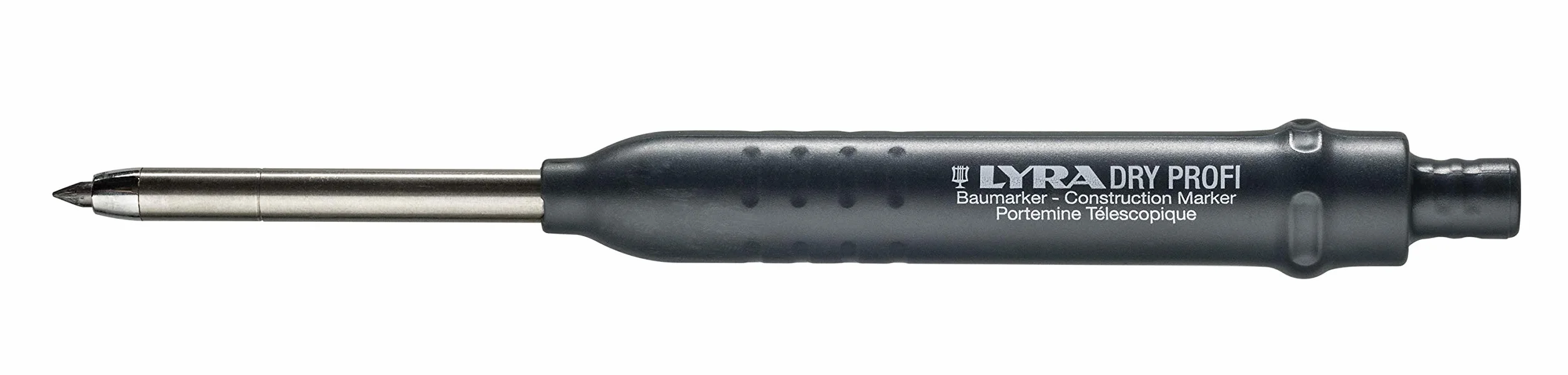 Lyra DRY Matita per Edilizia Professionale 2B 2,8 mm con Temperamatite e Clip