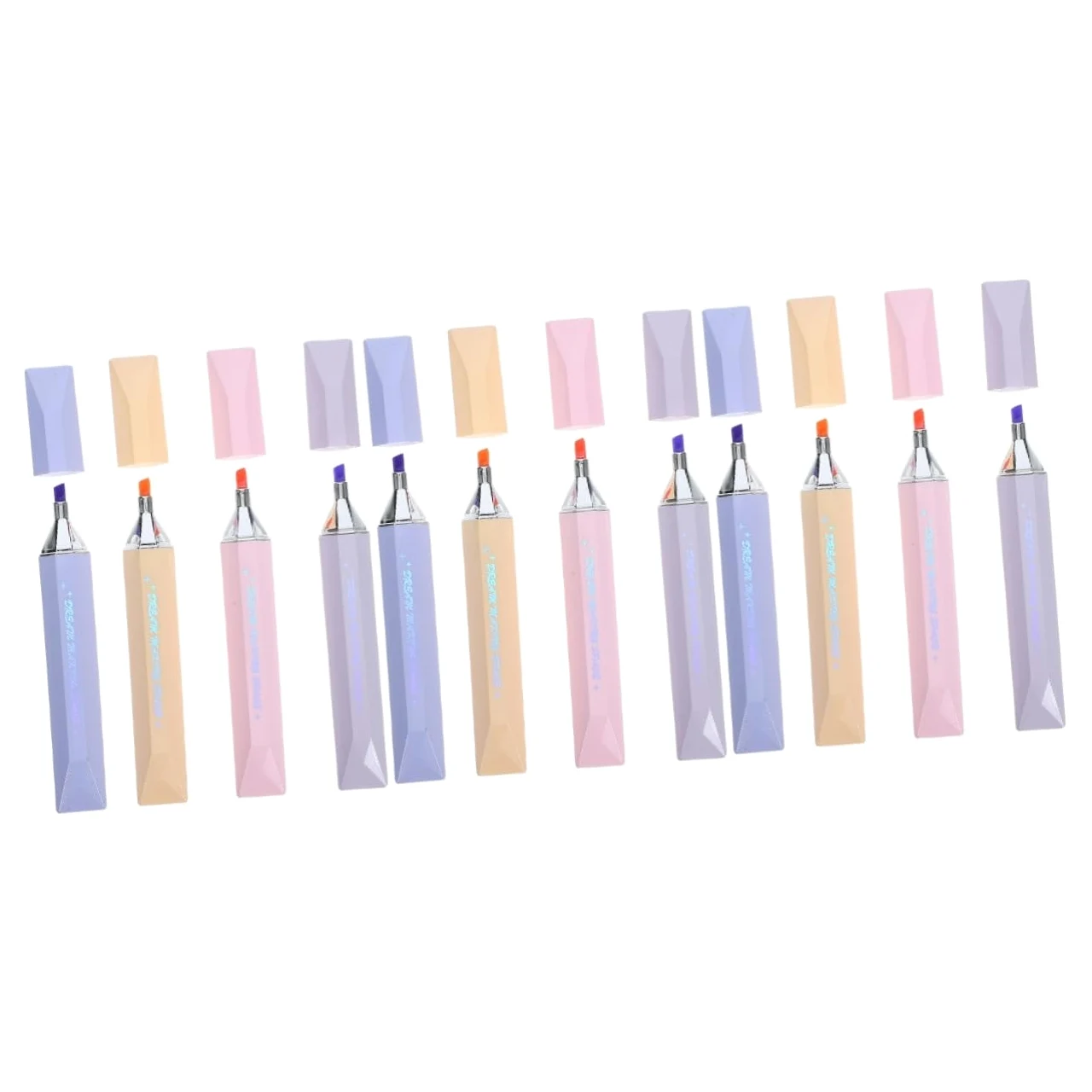 Tofficu 12pezzi Evidenziatori Punta Fine Per Studio e Ufficio Marker Colorati Per Note e Per Insegnanti e Studenti Set e Comodo