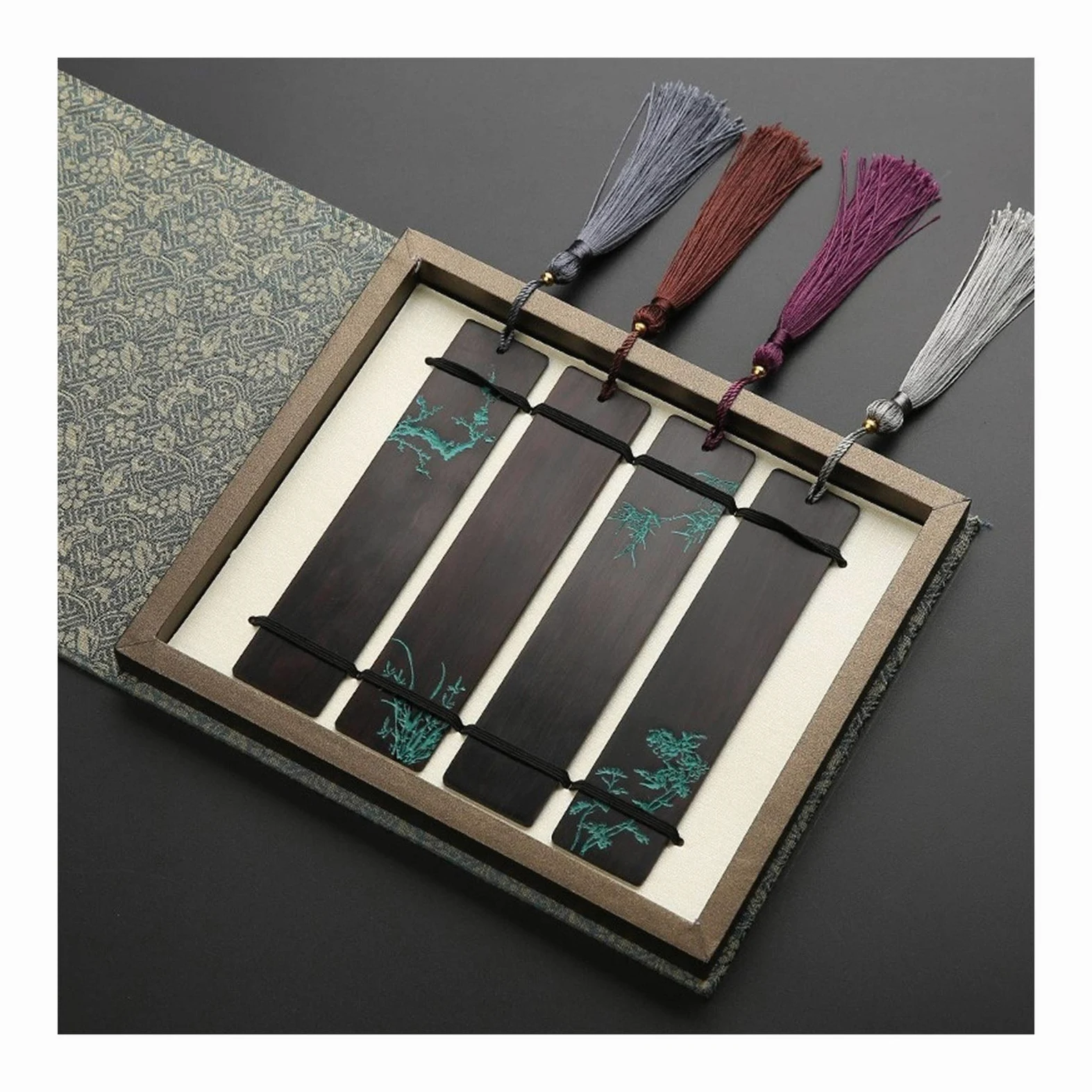 segnalibri Set di segnalibro letterario in Legno Set di segnalibro di Legno Stile Cinese con Belle Nappe Adatte per Ragazze Signore Bambini Lettori per Bambini scrittori segnalibro