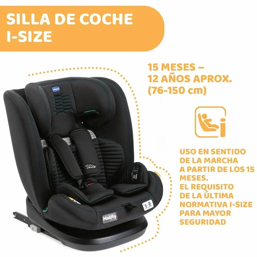 Fotelik samochodowy Chicco Mokita I-Size Air Black Air