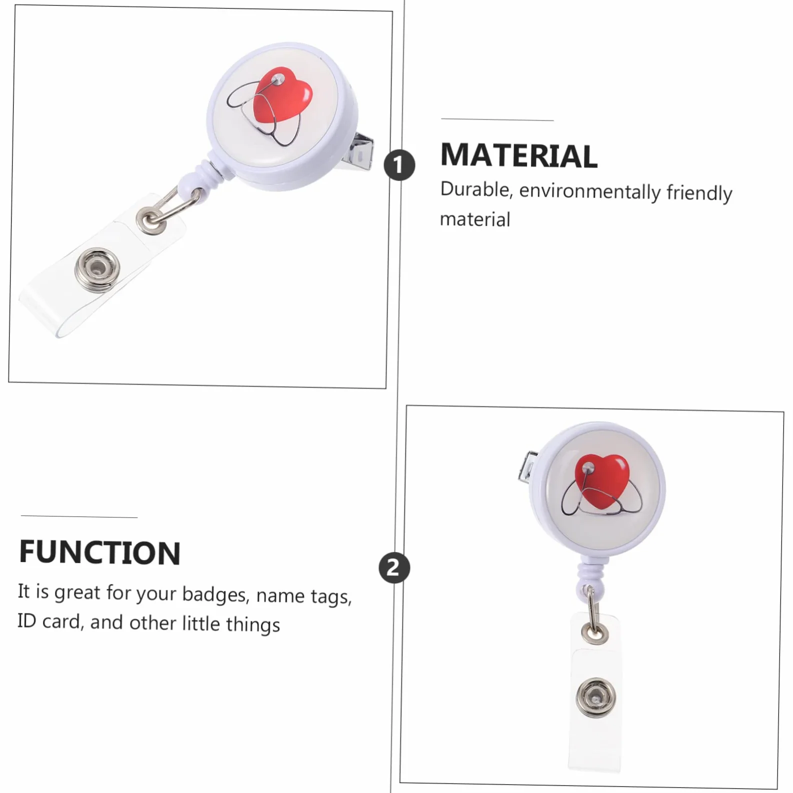 STOBOK 10pezzi Portabadge Retrattile Con Clip Elegante Per Id Facile Da Usare Per Lavoro Scuola Eventi e Fiere Design e Compatto