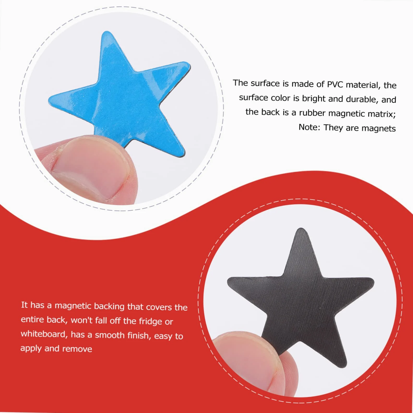 Alipis 160 Pz Magnete da pentagramma calamite adesivi magneti per lavagne cancellabili a secco magneti da a forma di stella forma a stella