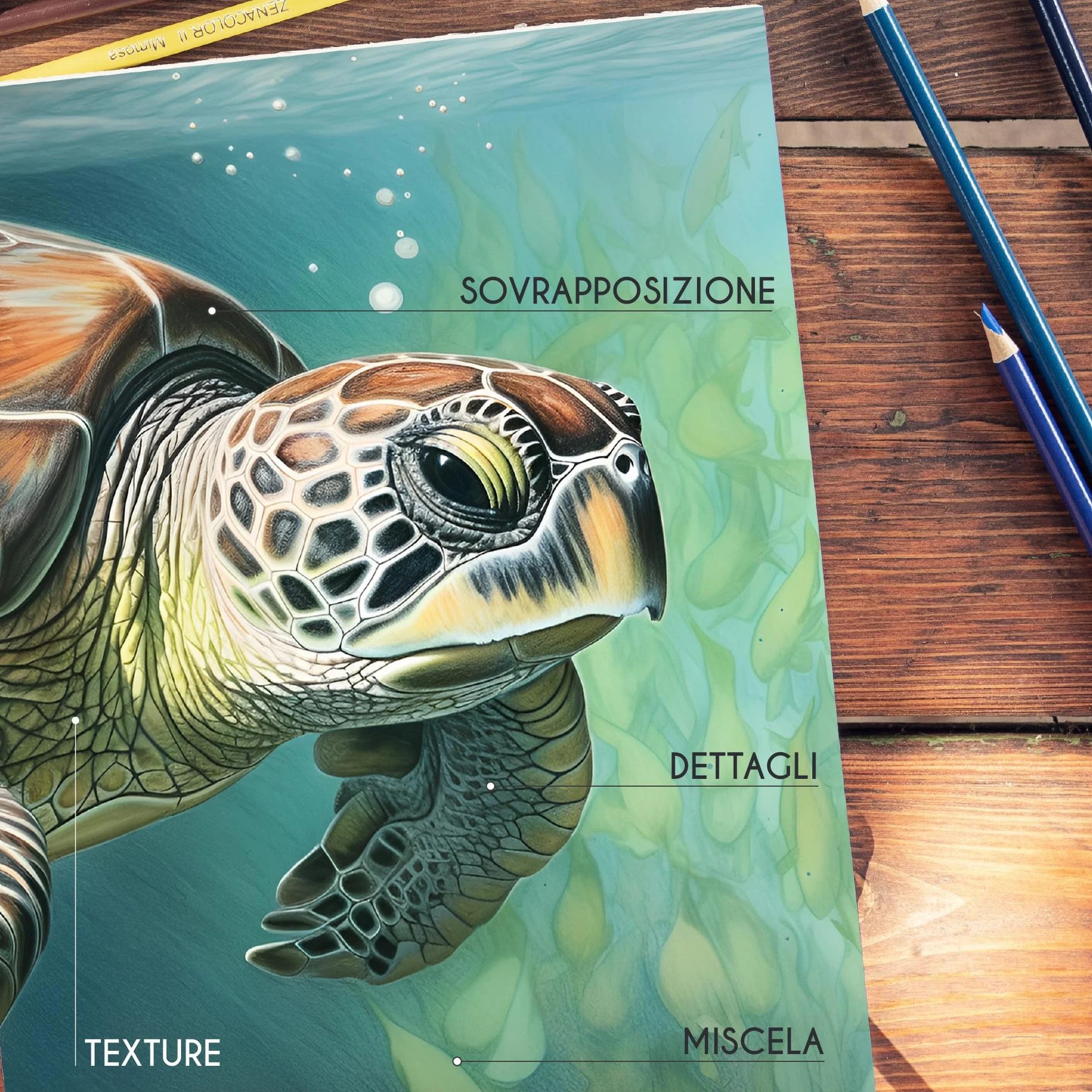 Zenacolor 72 Matite Colorate Professionali in Scatola Metallo per Disegno