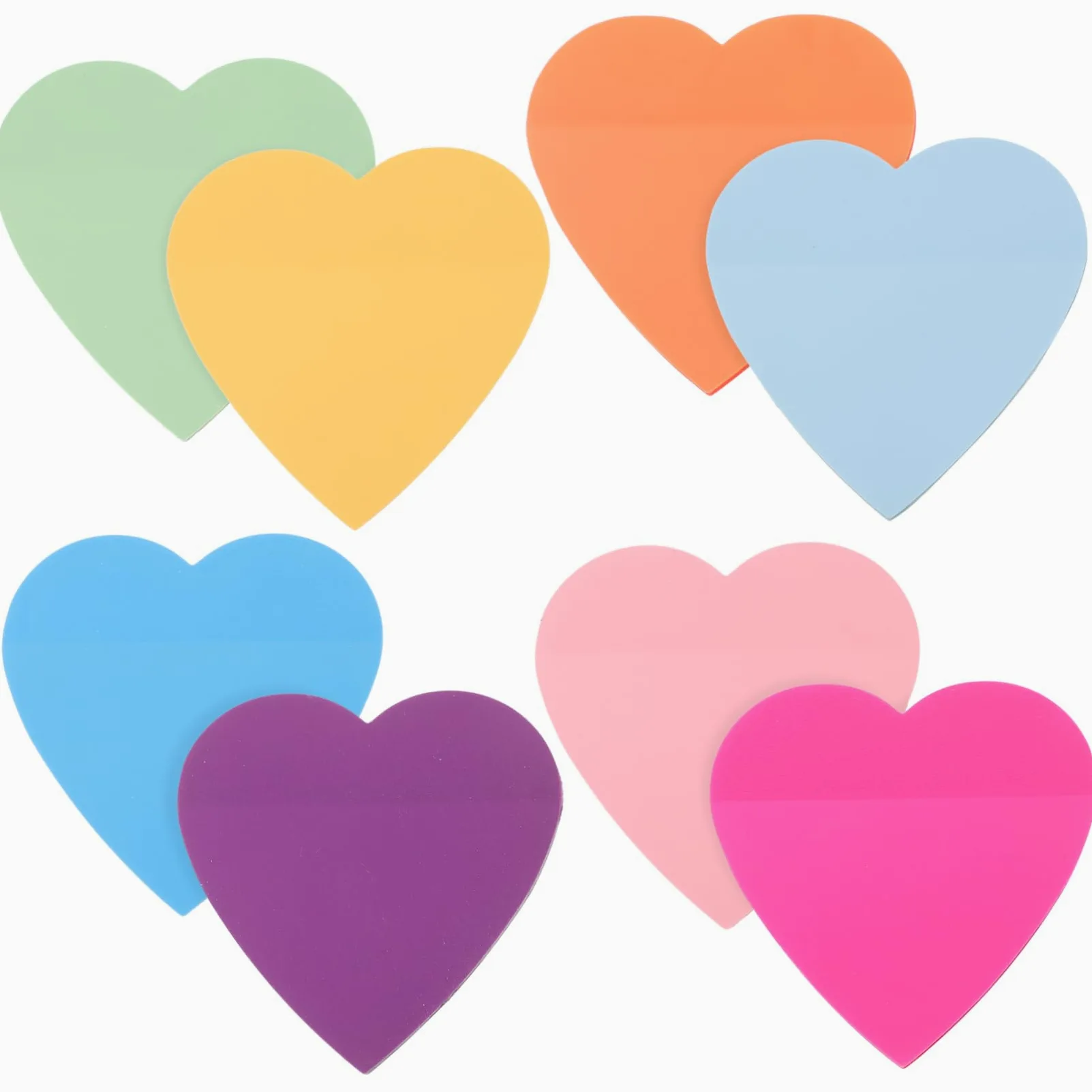 HOMSFOU 5 Pezzi Blocchetti Adesivi Colorati Note Adesive Resistenti e Riutilizzabili per Scuola e Ufficio con Design e Facile Scrittura Diverse Colorazioni Arancione