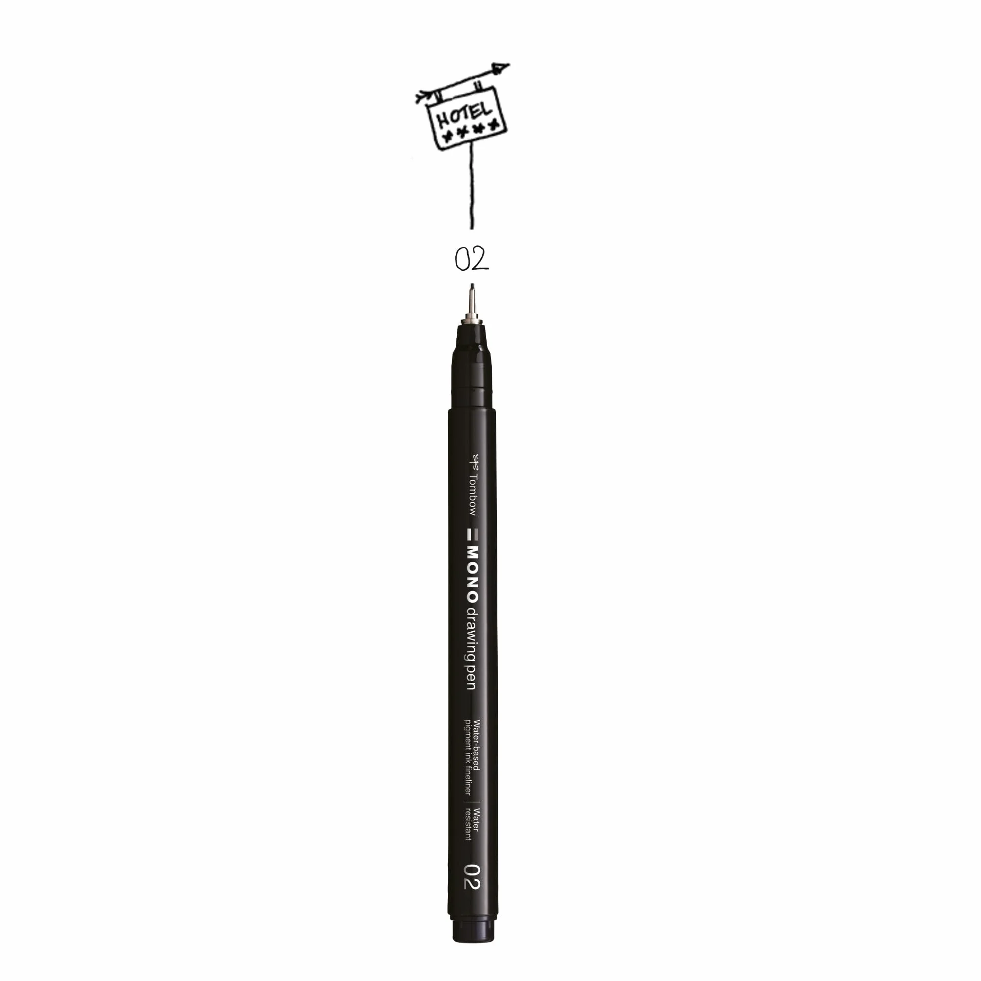 Tombow MONO Fineliner penna disegno tratto 0,3 mm nero resistente all'acqua