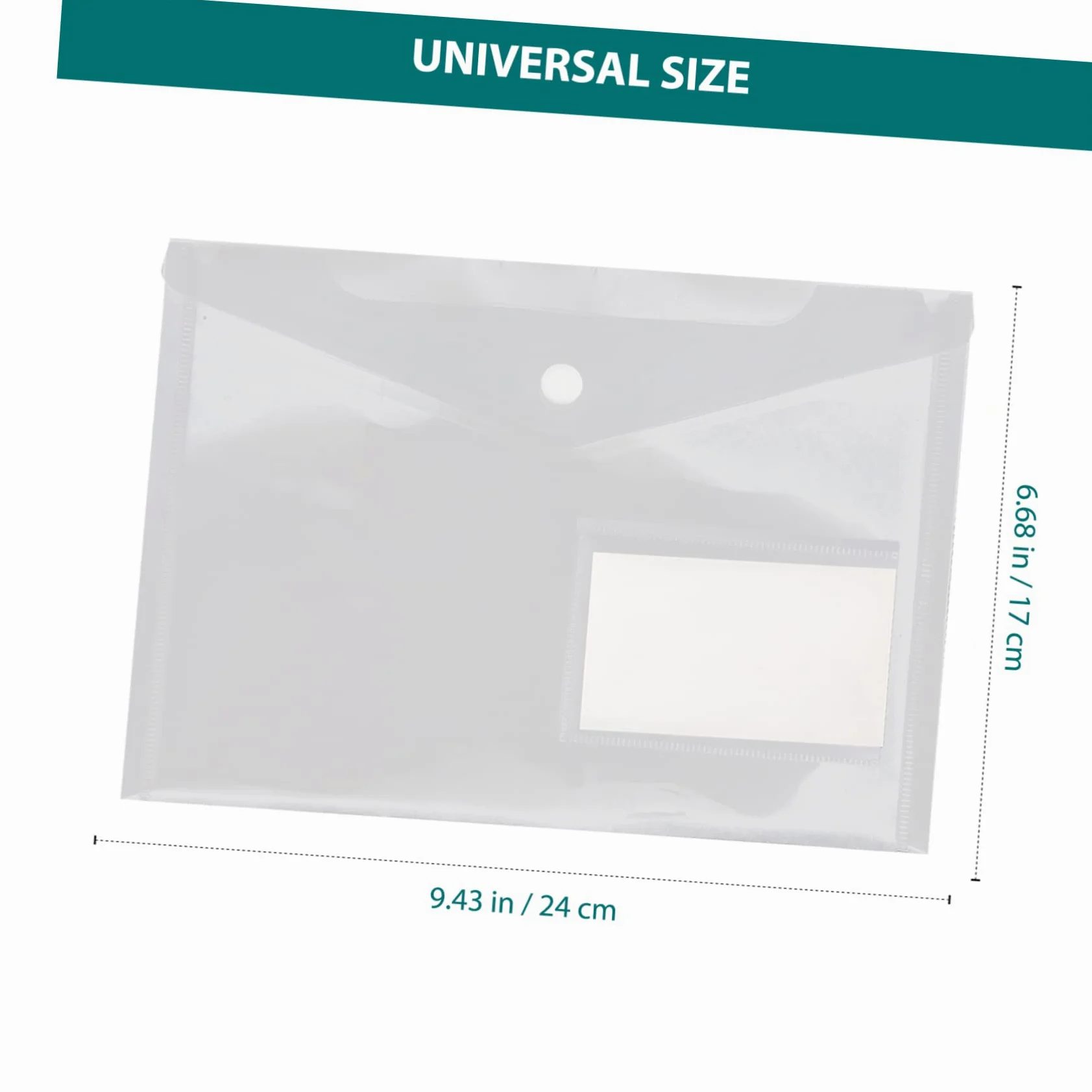 UKCOCO 20 pezzi Cartelline Trasparenti con Bottone Scatto Organizer Portadocumenti in PP Resistente Capacità per Ufficio e Casa