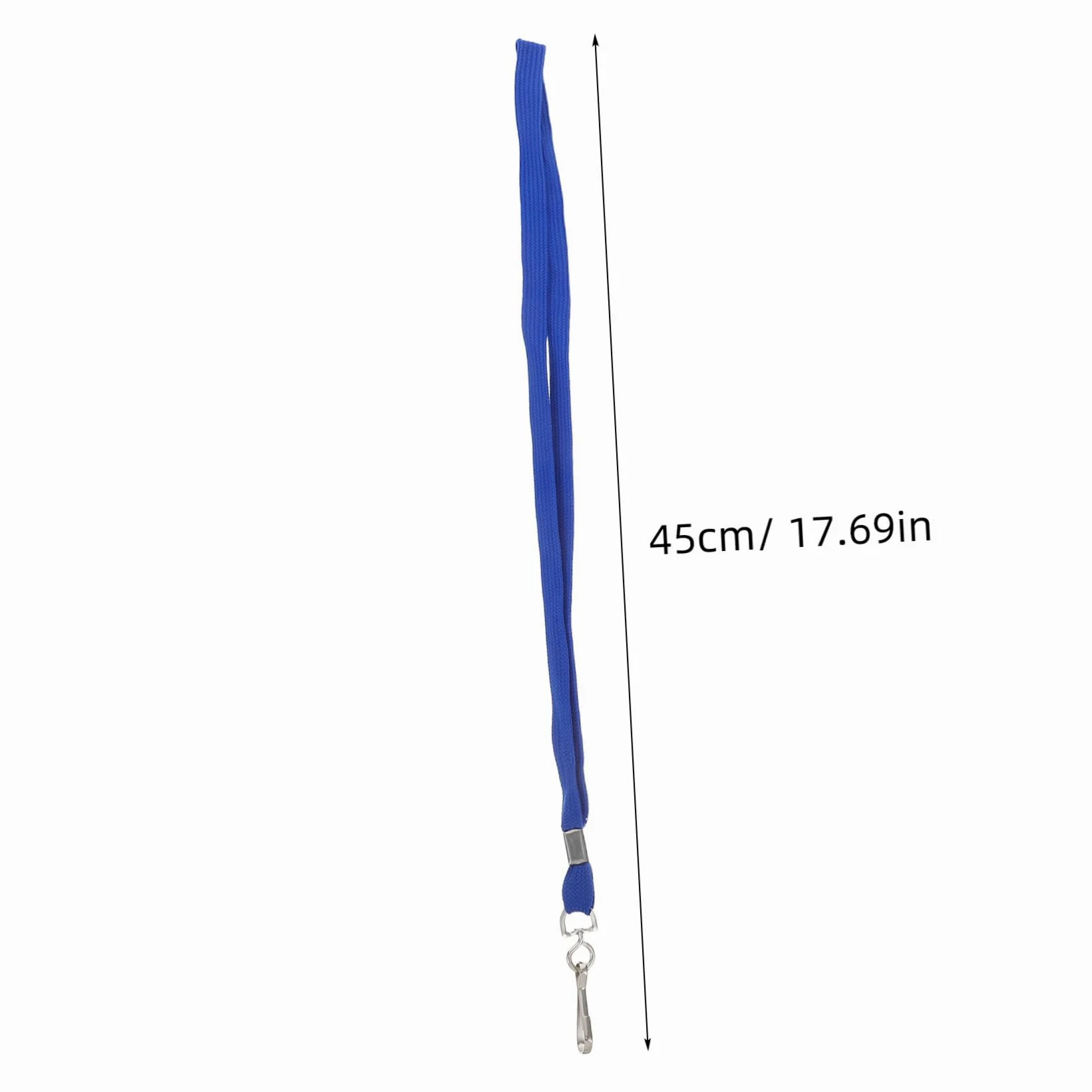 100 Pezzi Lanyard Badge con Clip Resistente e Chiusura Rapida Cinturino Collo per Carte Id Accessorio per Scuola Ufficio e Corda Liscia Antinodi Blu