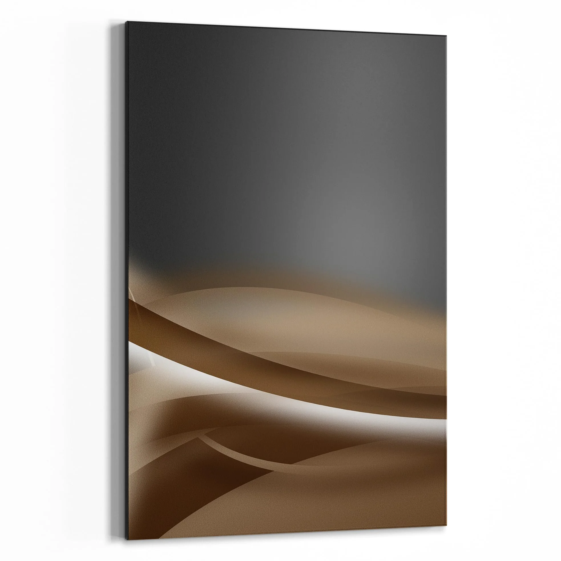 DEQORI Lavagna magnetica con stampa UV | motivo "marrone in movimento" | design rettangolare 60 x 90 cm | Lavagna in metallo a gesso scrivibile – Decorazione da parete per cucina, corridoio, cameretta